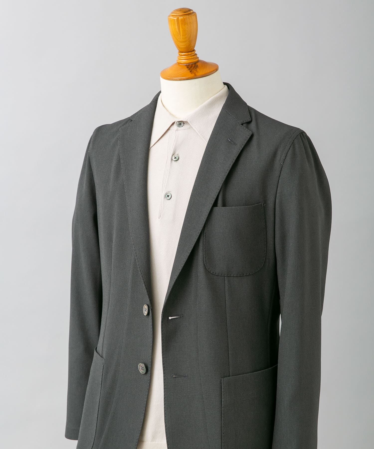 『吸水速乾/イージーケア』LIFE STYLE TAILOR　ドライタッチストレッチイージーJK2 CHARCOAL 44