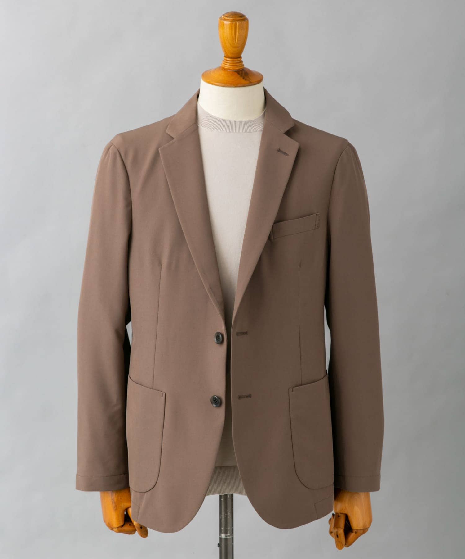 『イージーケア』LIFE STYLE TAILOR　4WAYストレッチライトコンフォータブルJK MOCHA S