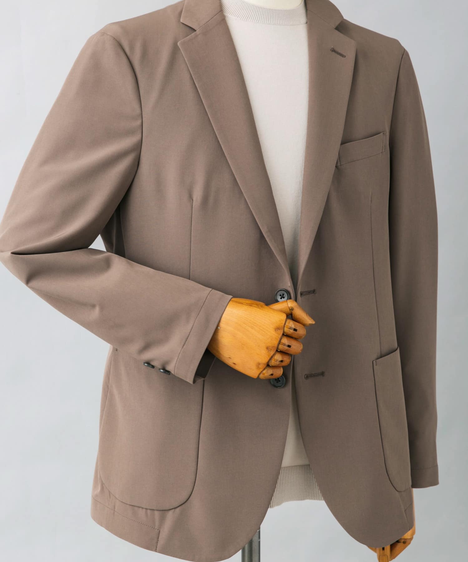 『イージーケア』LIFE STYLE TAILOR　4WAYストレッチライトコンフォータブルJK MOCHA M