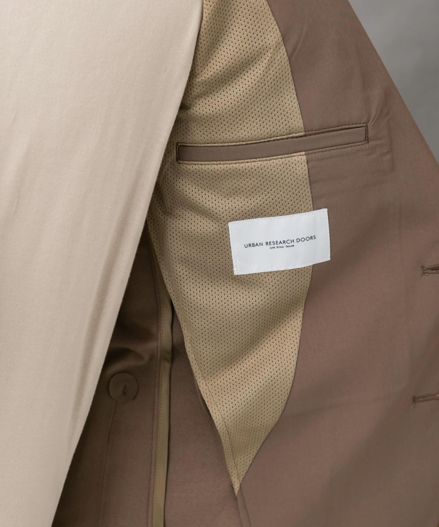 『イージーケア』LIFE STYLE TAILOR　4WAYストレッチライトコンフォータブルJK MOCHA L