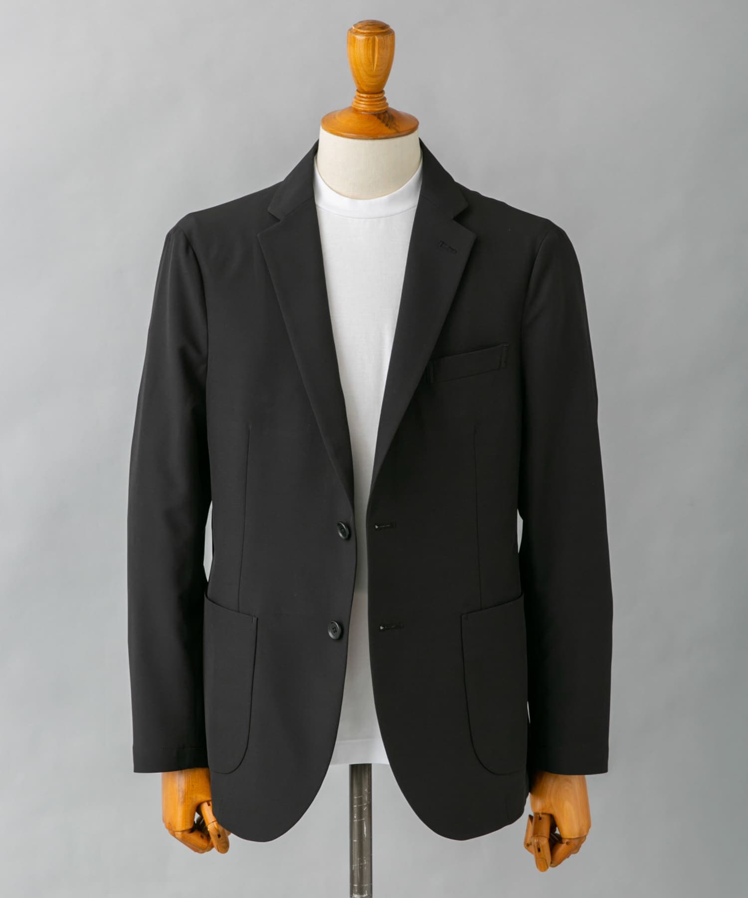 『イージーケア』LIFE STYLE TAILOR　4WAYストレッチライトコンフォータブルJK BLACK S
