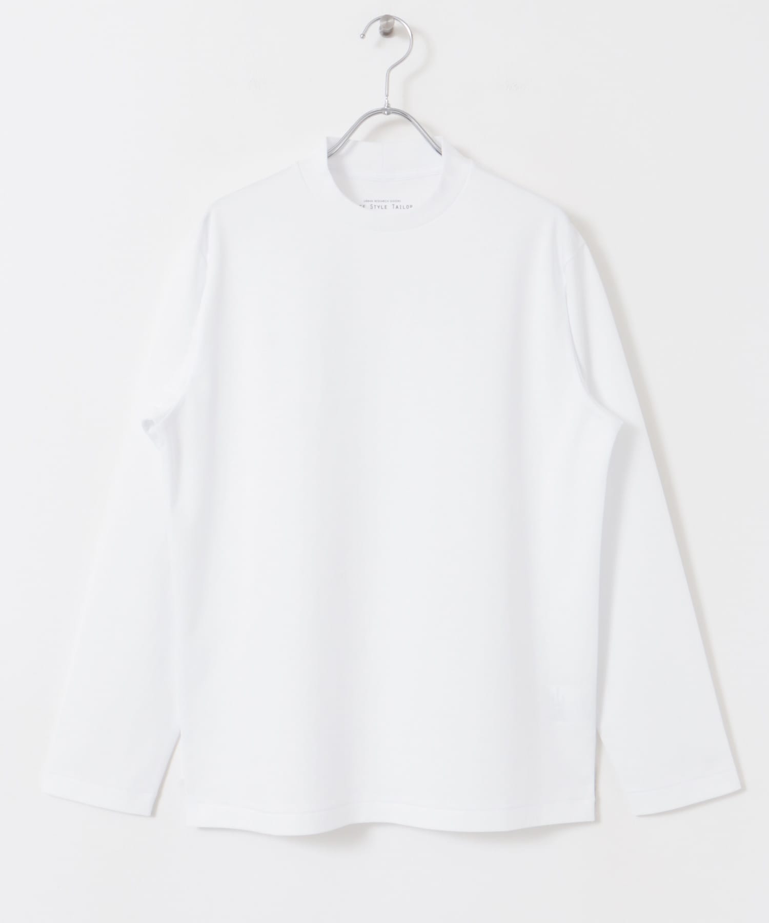 『抗菌/防臭』LIFE STYLE TAILOR　シルケットポンチストレッチ長袖Tシャツ WHITE M