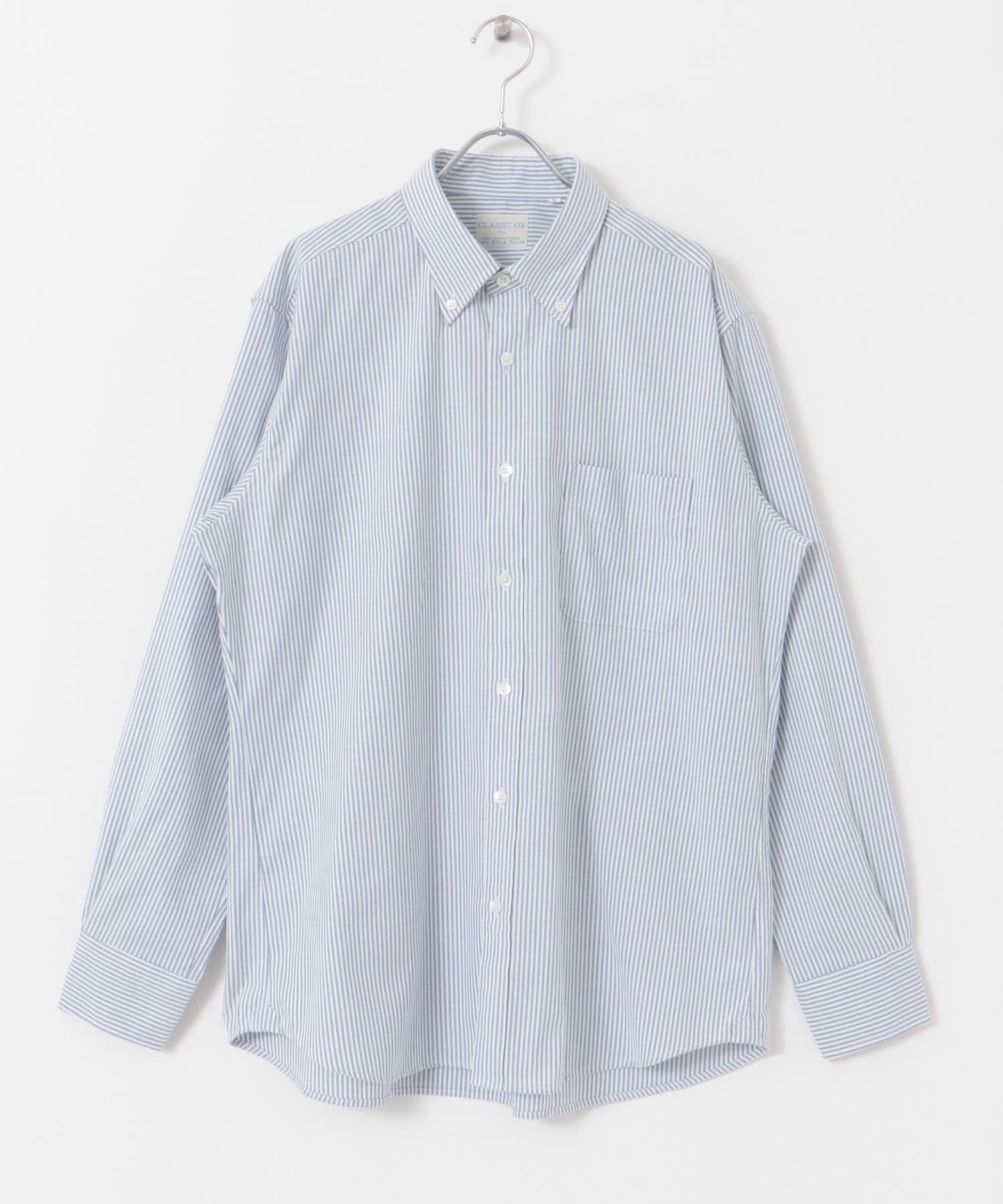 『イージーケア』LIFE STYLE TAILOR　マルチスペック CLASSIC OX BDシャツ BLUE-ST S
