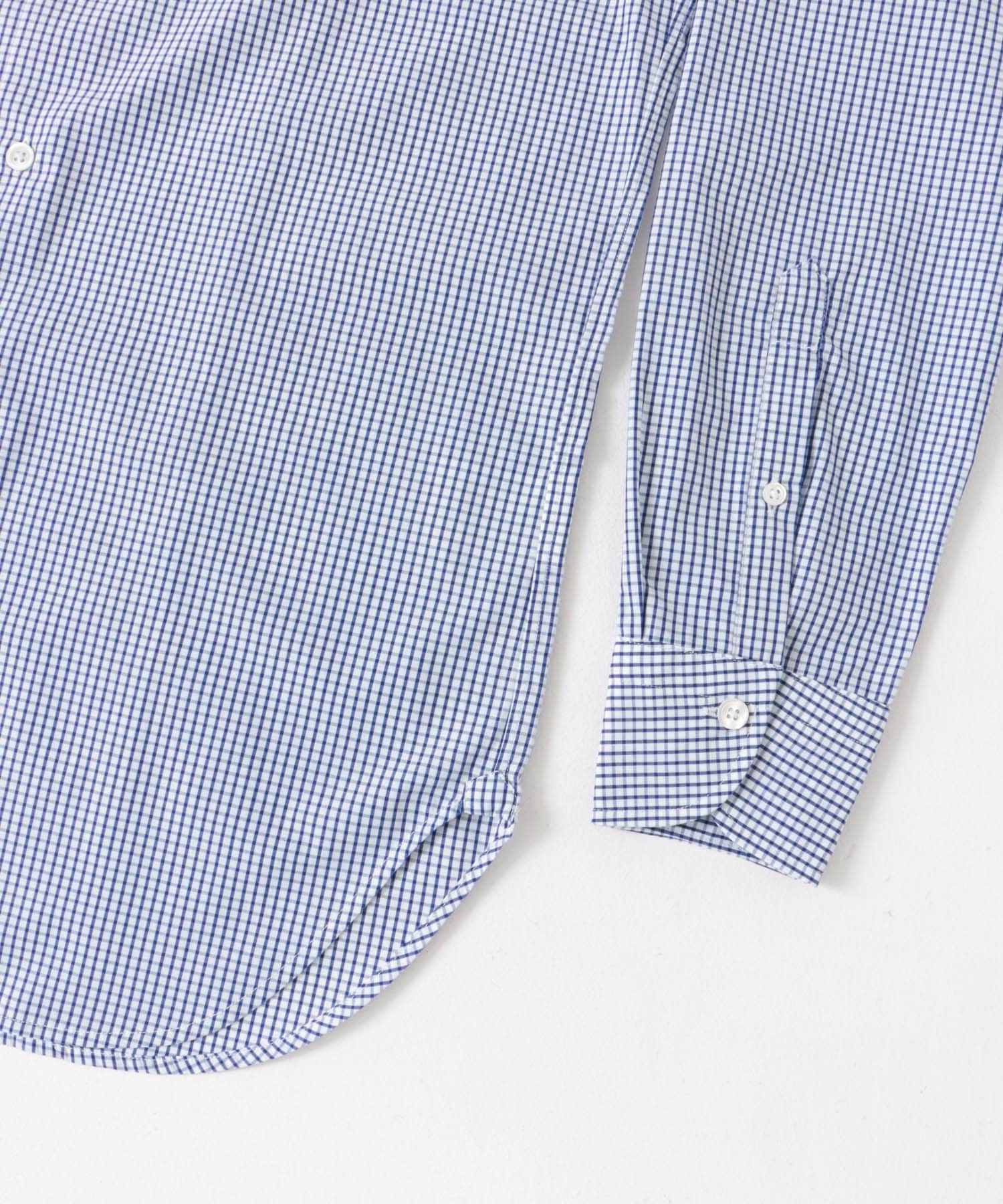 『イージーケア』LIFE STYLE TAILOR　セミワイドチェックシャツ BLUE-CH 37