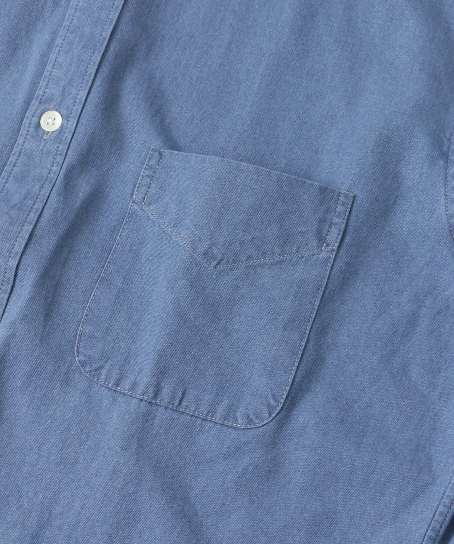 LIFE STYLE TAILOR　デニムボタンダウンシャツ BLUE S