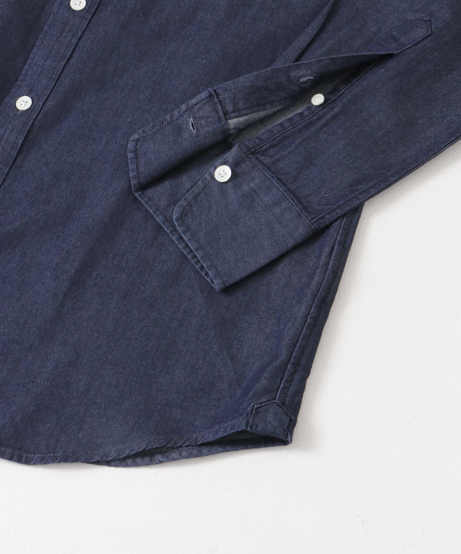 LIFE STYLE TAILOR　デニムボタンダウンシャツ NAVY S