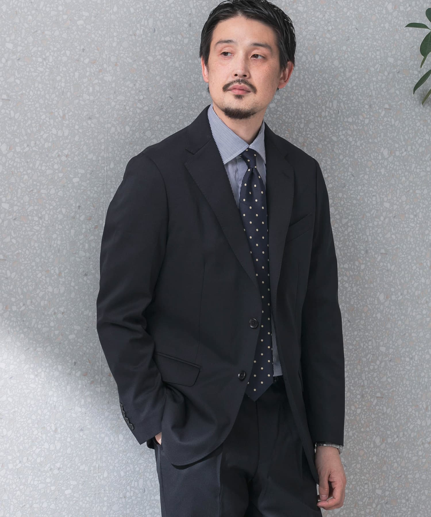 LIFE STYLE TAILOR ウォッシャブルストレッチジャケット(44 NAVY