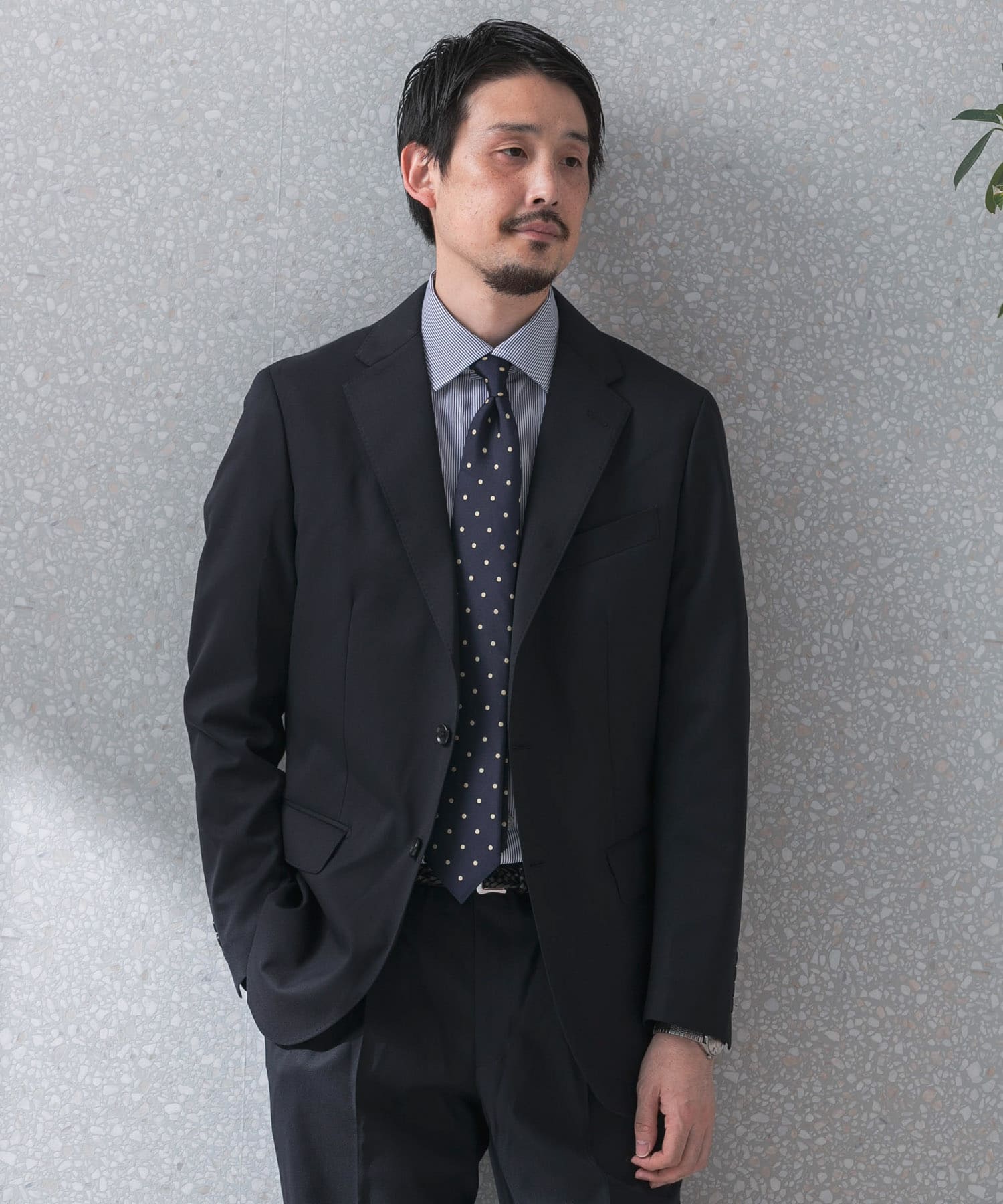 LIFE STYLE TAILOR ウォッシャブルストレッチジャケット(44 NAVY