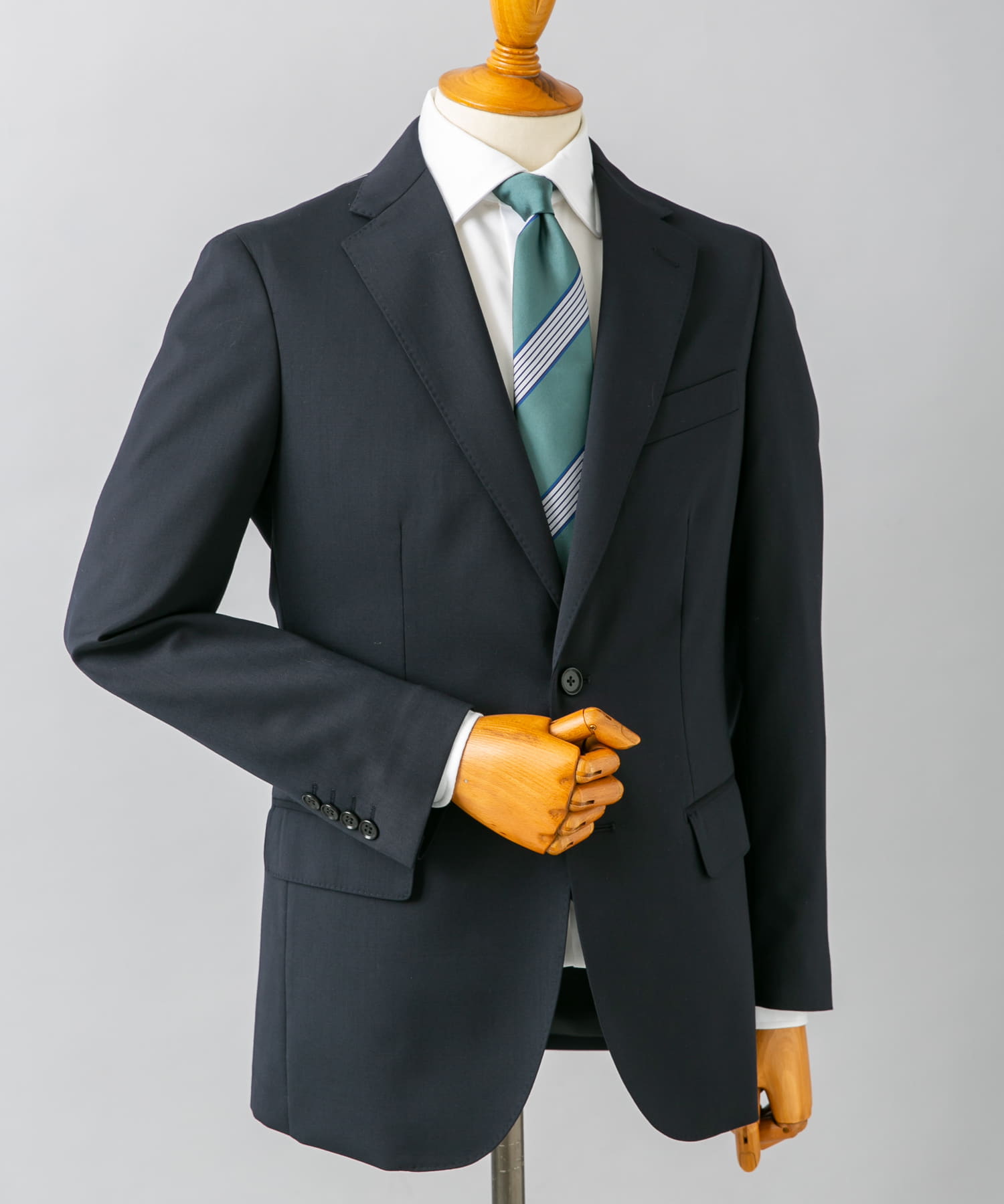 LIFE STYLE TAILOR　ウォッシャブルストレッチジャケット NAVY 46