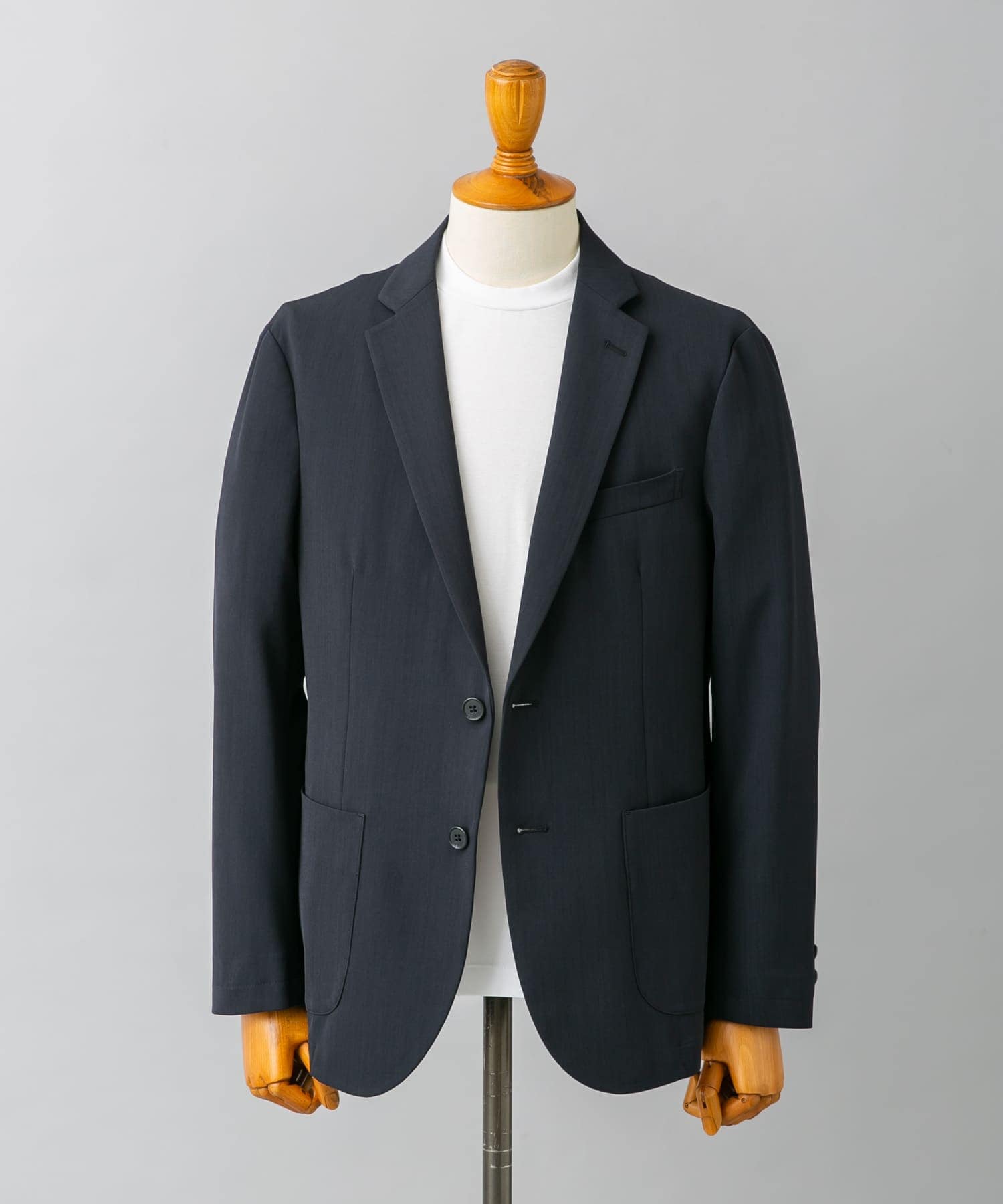 『洗濯可/防シワ』LIFE STYLE TAILOR　カルゼストレッチコンフォータブルジャケット NAVY M