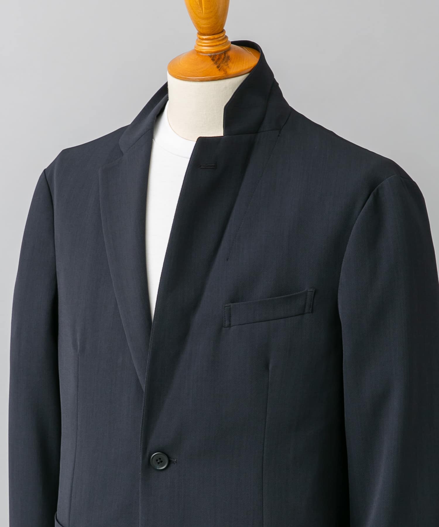 『洗濯可/防シワ』LIFE STYLE TAILOR　カルゼストレッチコンフォータブルジャケット NAVY M