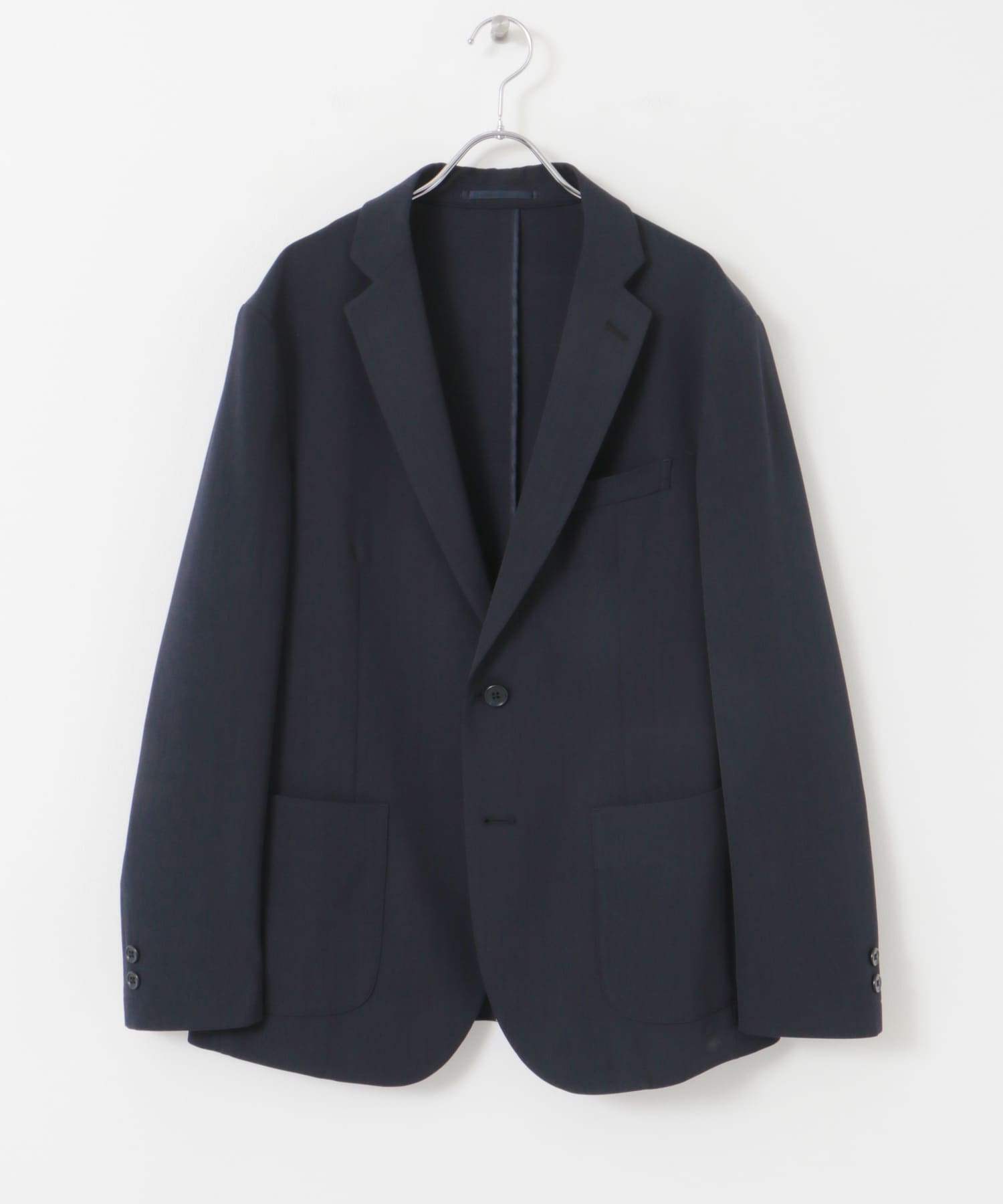 『洗濯可/防シワ』LIFE STYLE TAILOR　カルゼストレッチコンフォータブルジャケット NAVY S