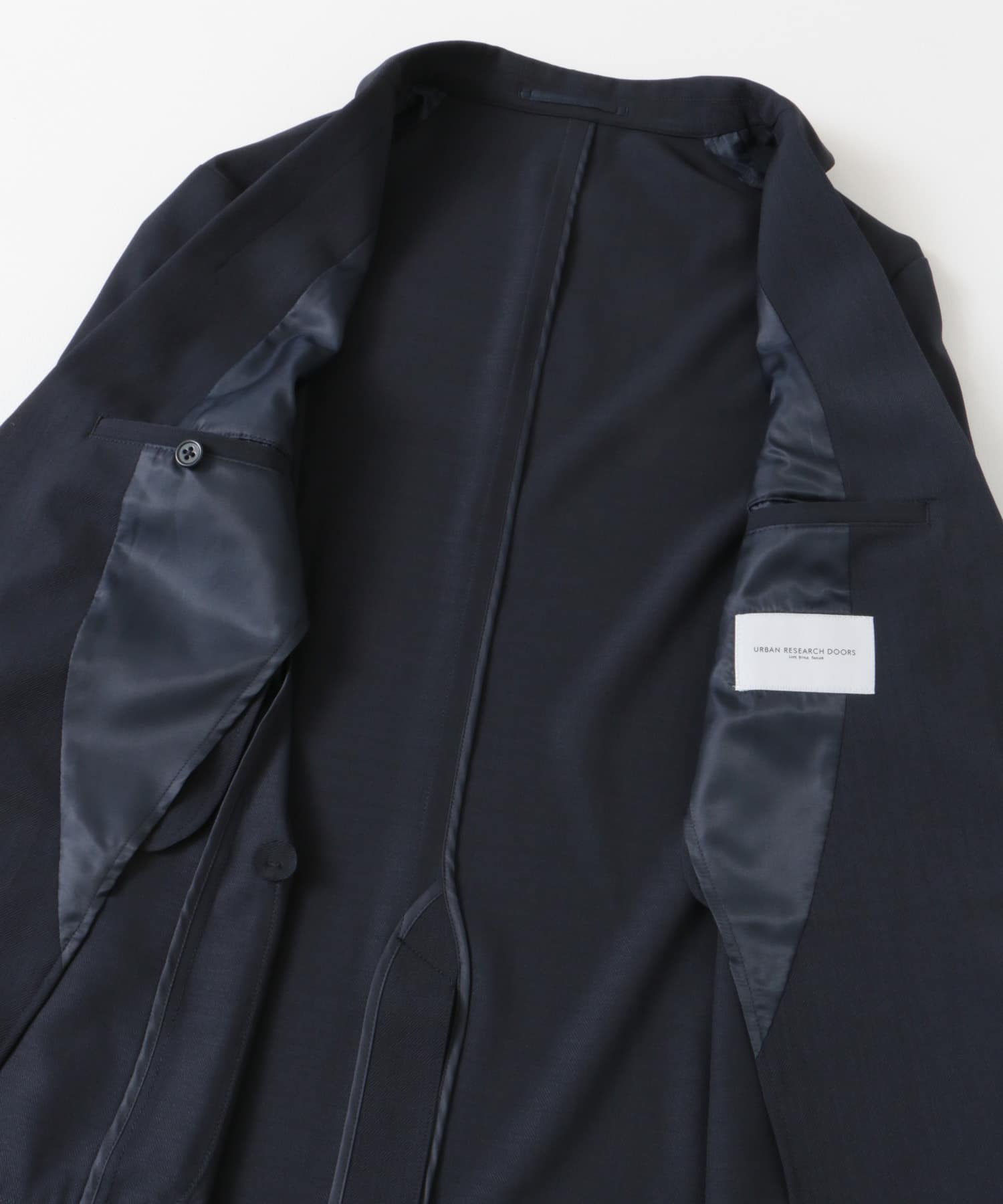 『洗濯可/防シワ』LIFE STYLE TAILOR　カルゼストレッチコンフォータブルジャケット NAVY S