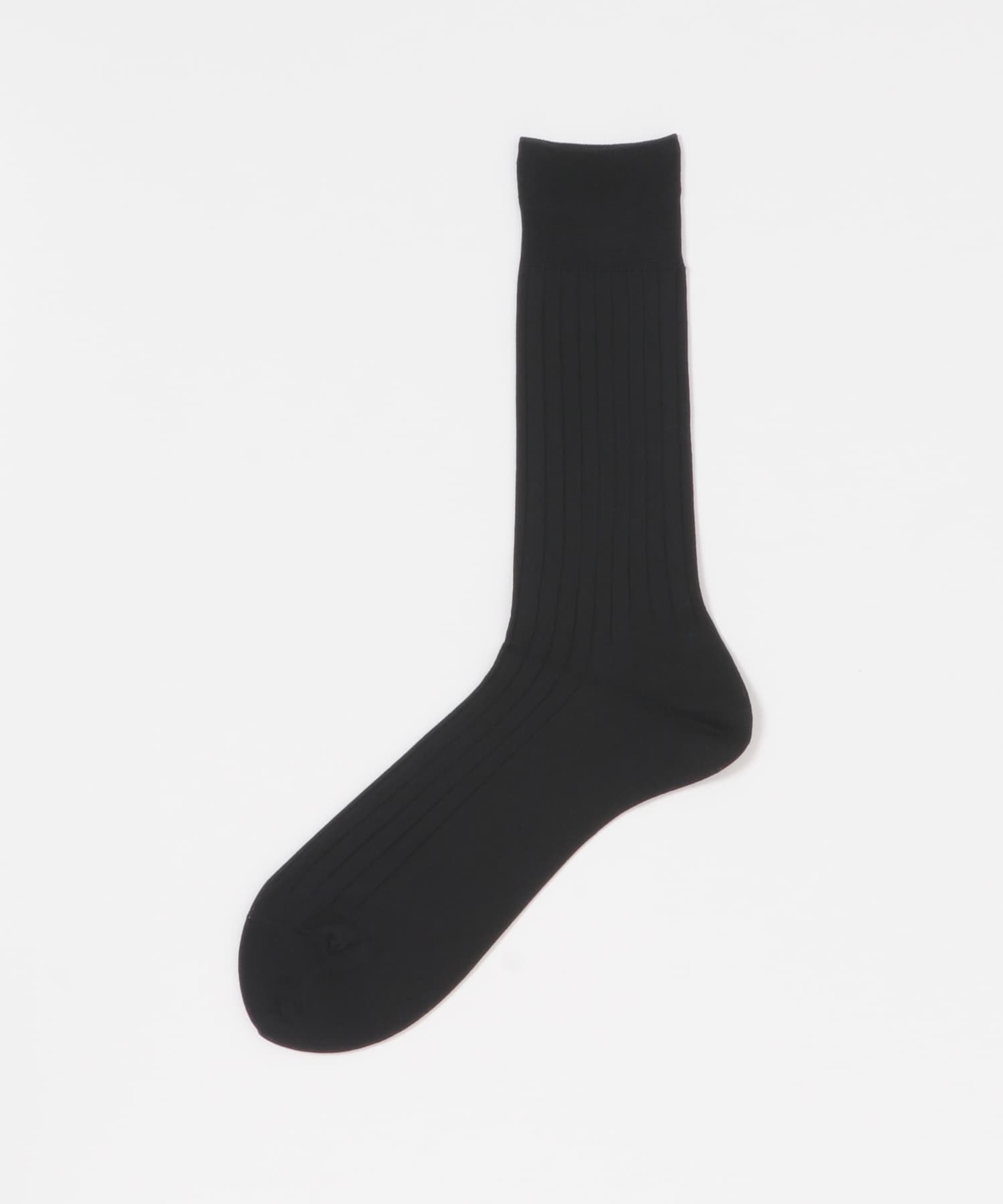 LIFE STYLE TAILOR　リブドレスソックス BLACK -