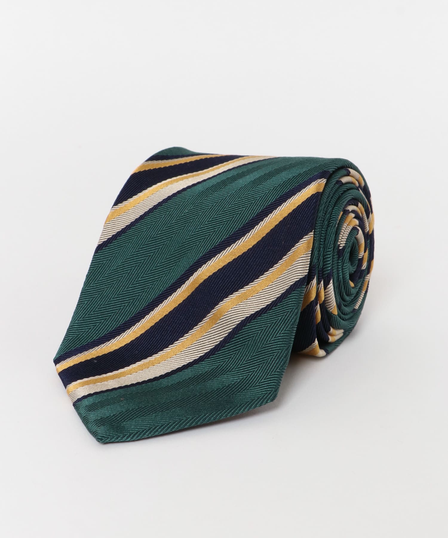 LIFE STYLE TAILOR　FRANCO BASSI タイST1 02GRN-NVY -