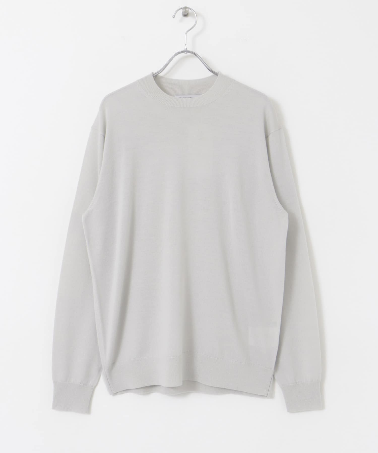 LIFE STYLE TAILOR　マシンウォッシャブルハイゲージクルーニット IVORY M