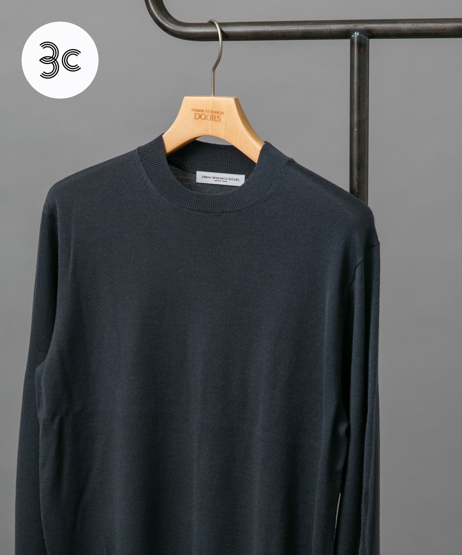 LIFE STYLE TAILOR　マシンウォッシャブルハイゲージクルーニット