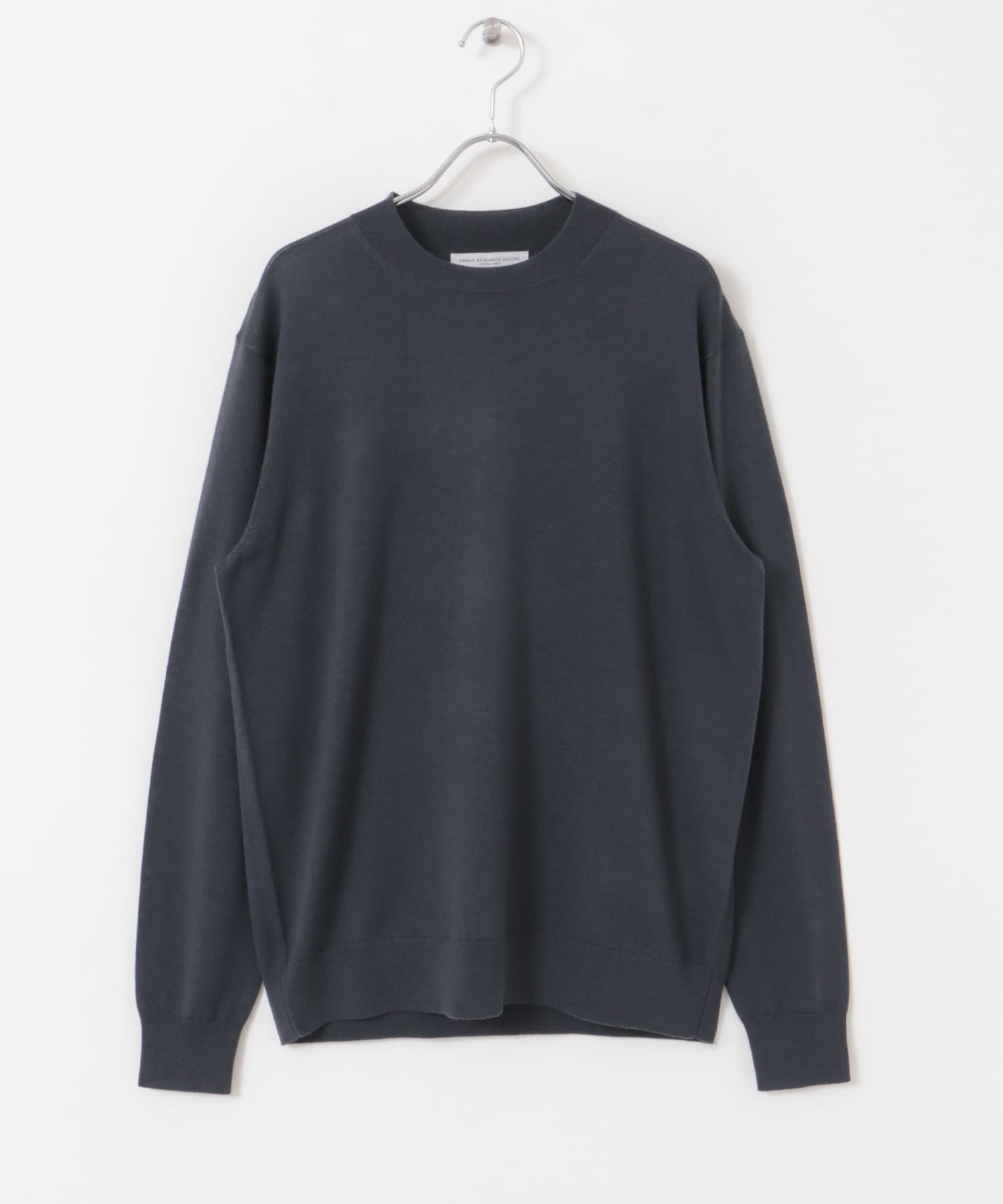 LIFE STYLE TAILOR　マシンウォッシャブルハイゲージクルーニット GRAY M
