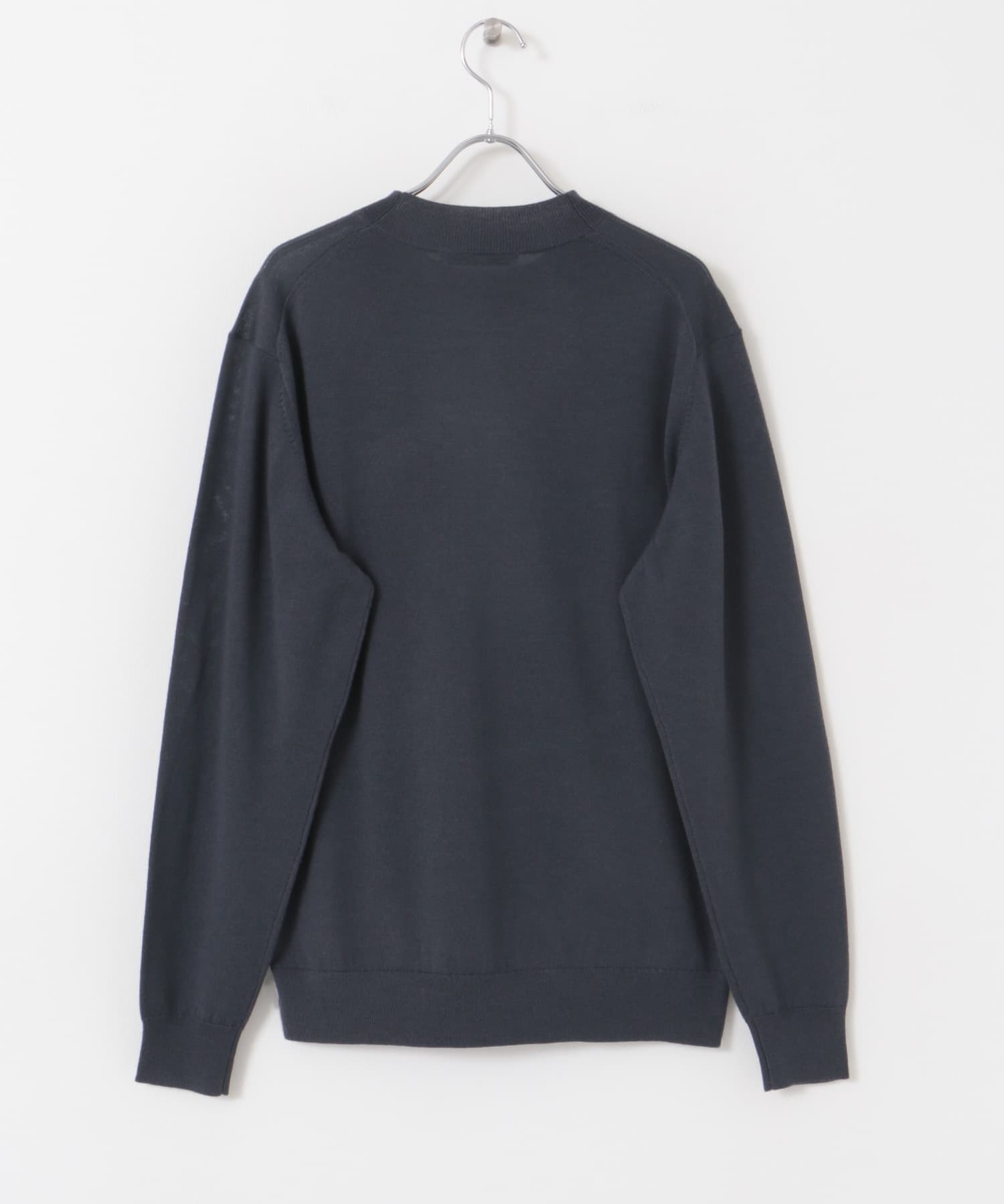 LIFE STYLE TAILOR　マシンウォッシャブルハイゲージクルーニット GRAY M