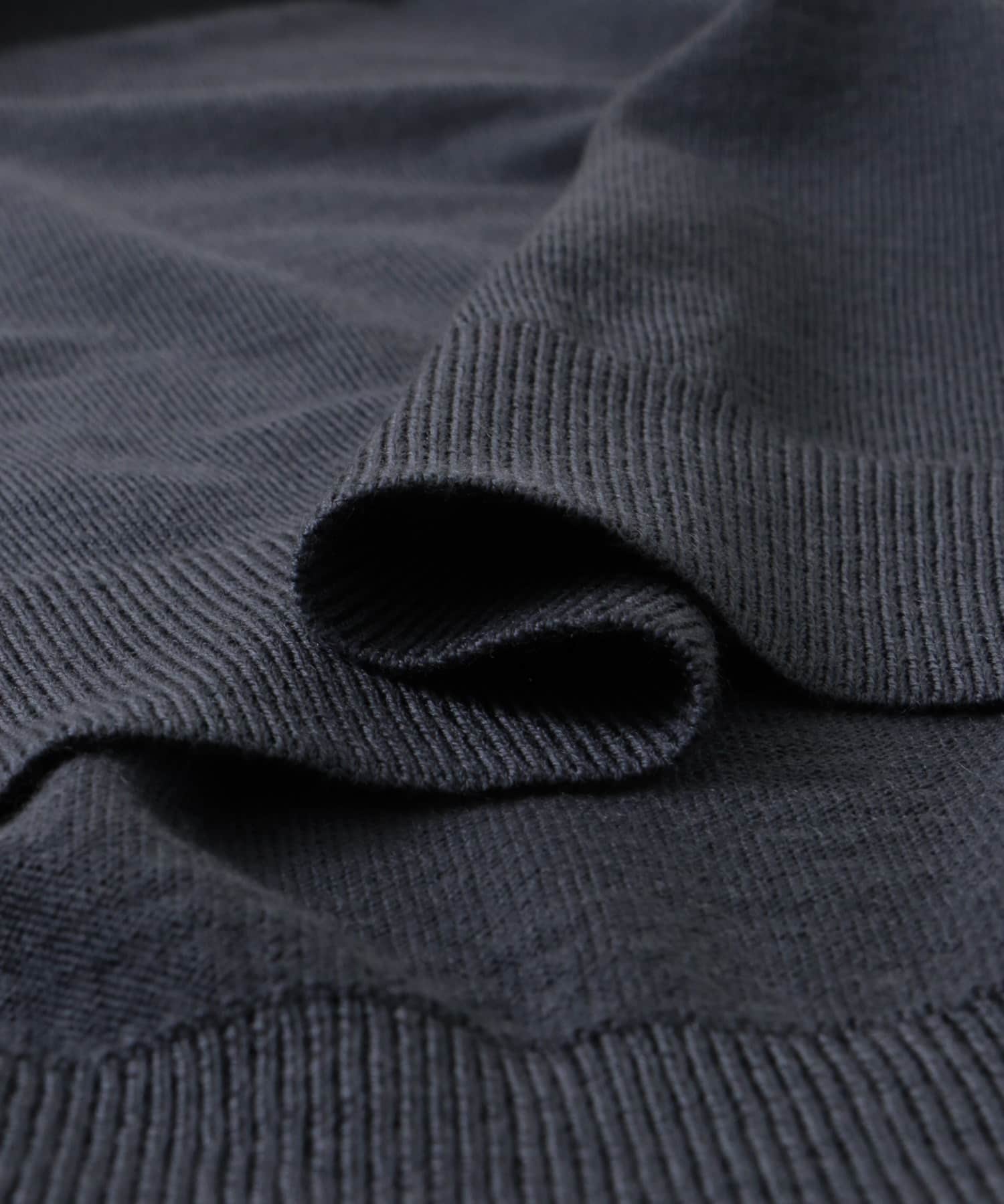 LIFE STYLE TAILOR　マシンウォッシャブルハイゲージクルーニット GRAY M