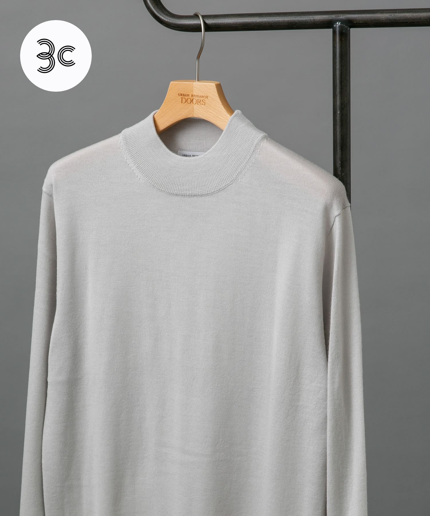 LIFE STYLE TAILOR　マシンウォッシャブルハイゲージモックニット IVORY M