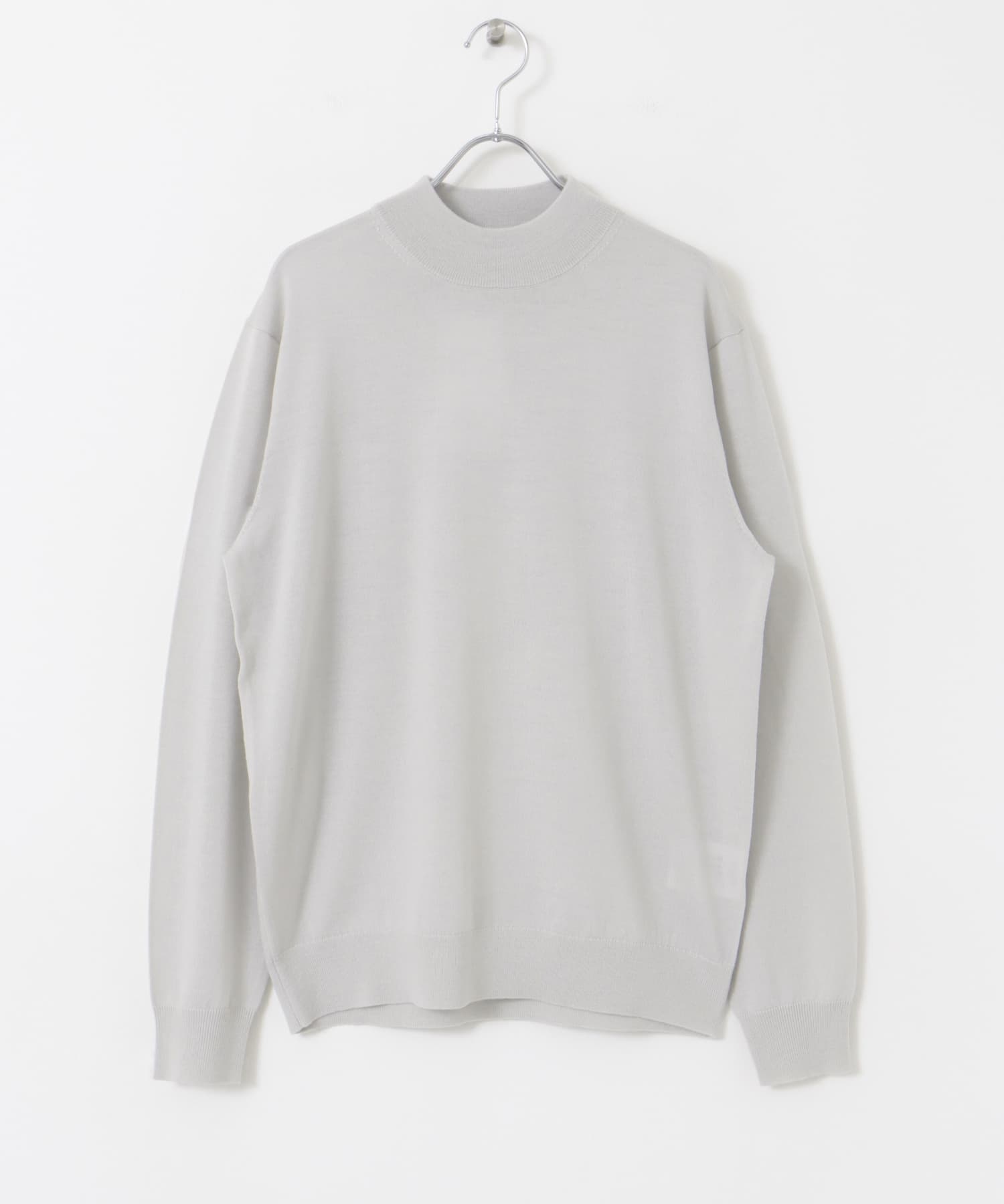 LIFE STYLE TAILOR　マシンウォッシャブルハイゲージモックニット IVORY M
