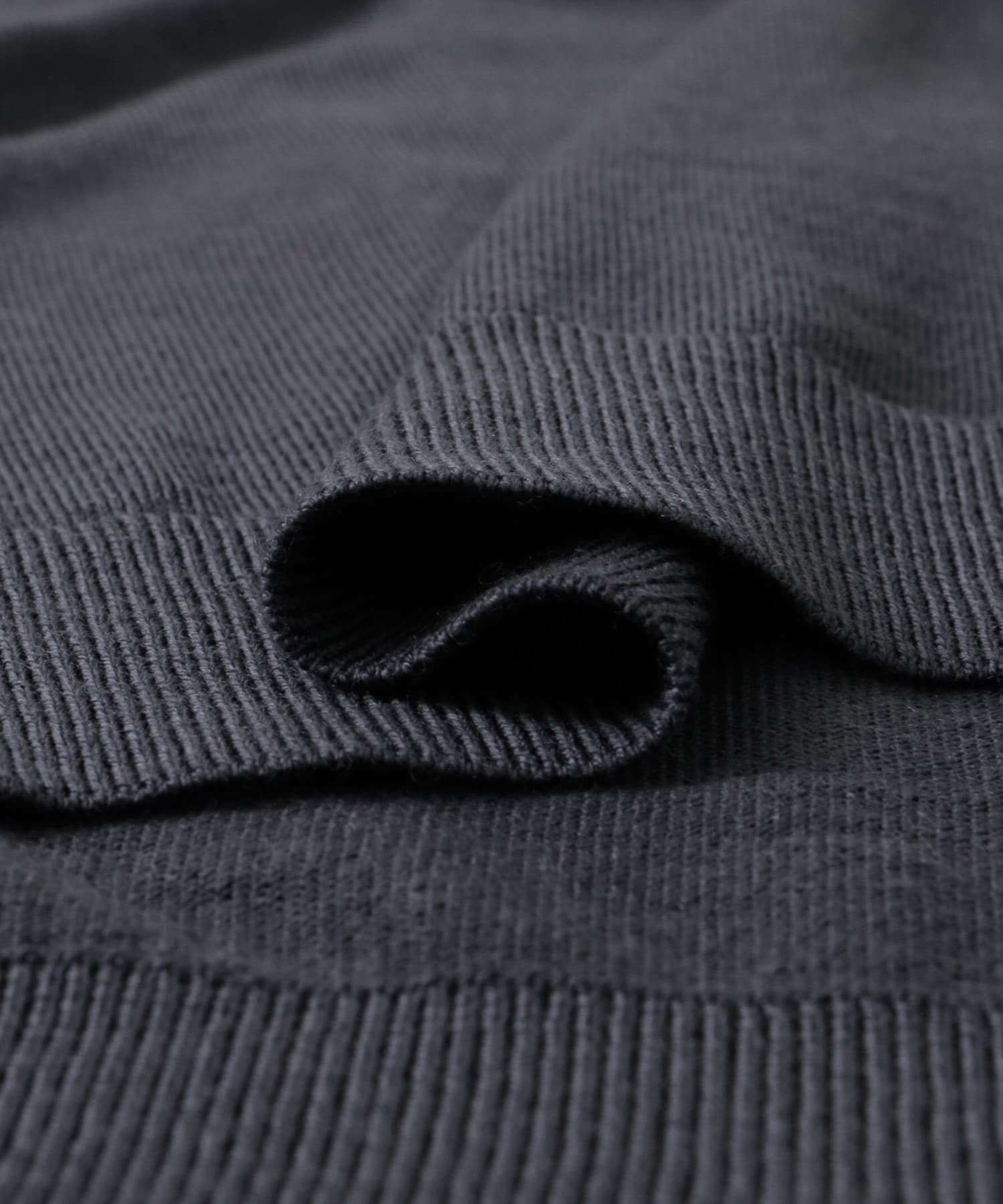 LIFE STYLE TAILOR　マシンウォッシャブルハイゲージモックニット GRAY M