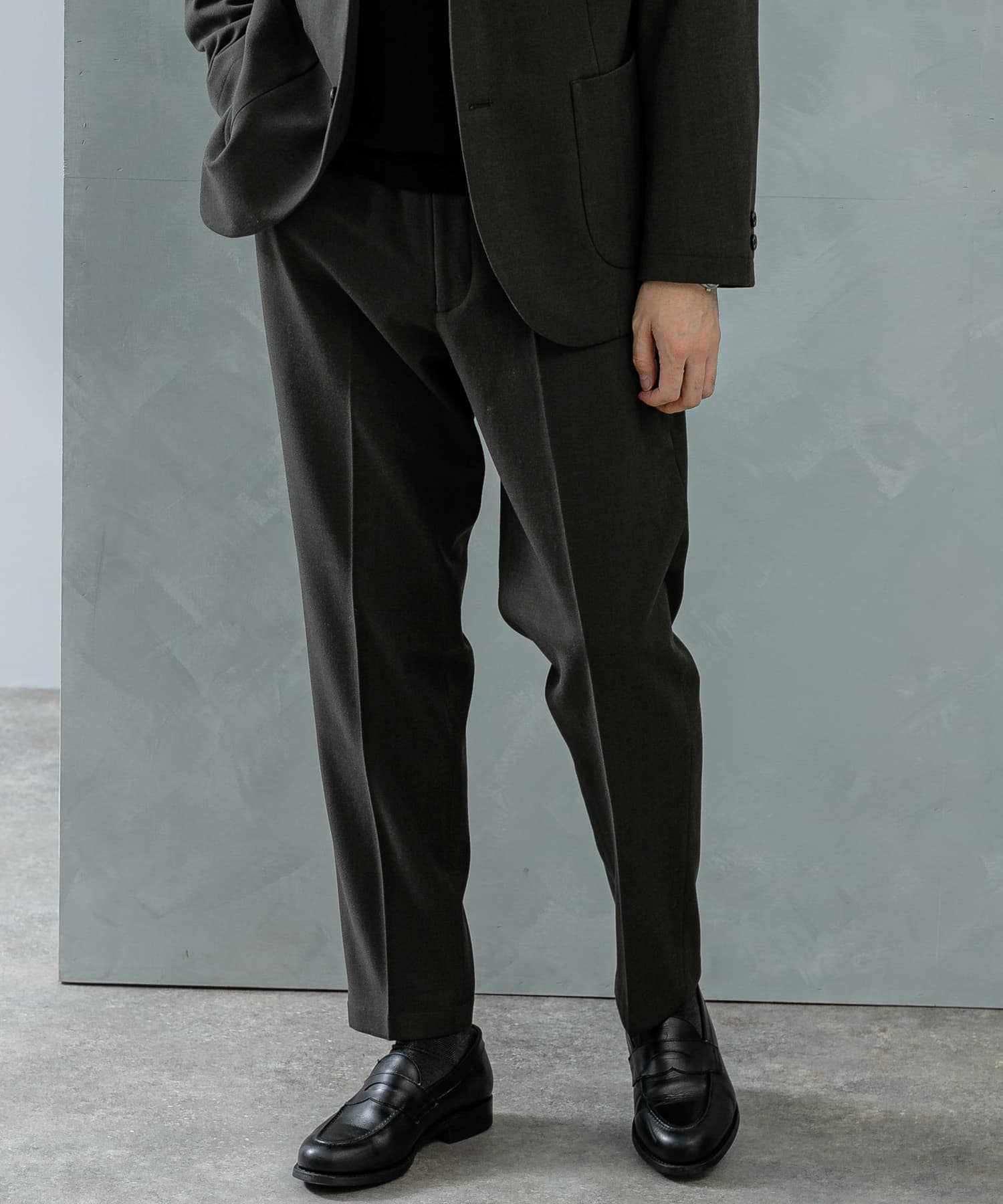 LIFE STYLE TAILOR　ウールライクストレッチコンフォータブルパンツ