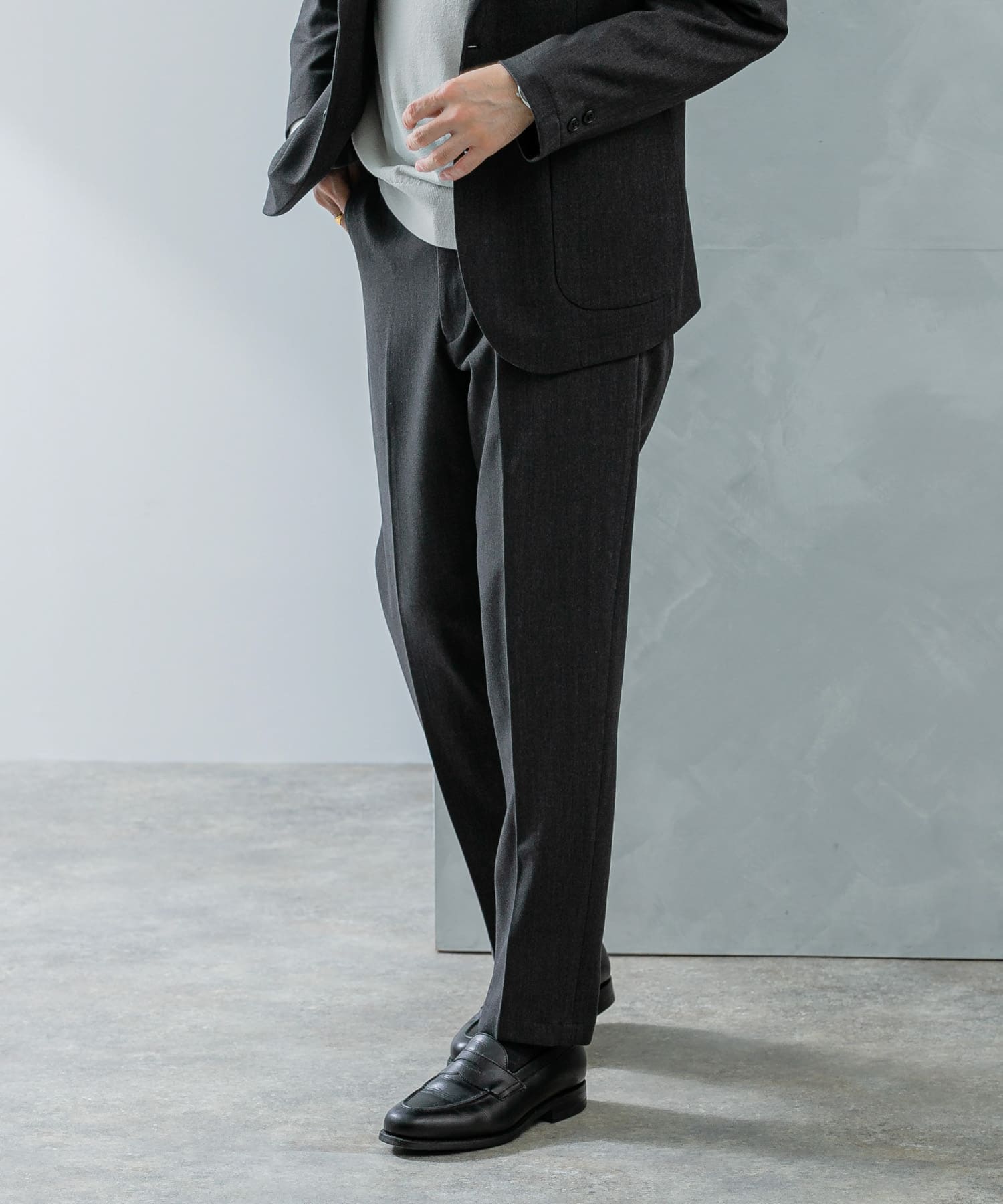 LIFE STYLE TAILOR　ウールライクストレッチコンフォータブルパンツ