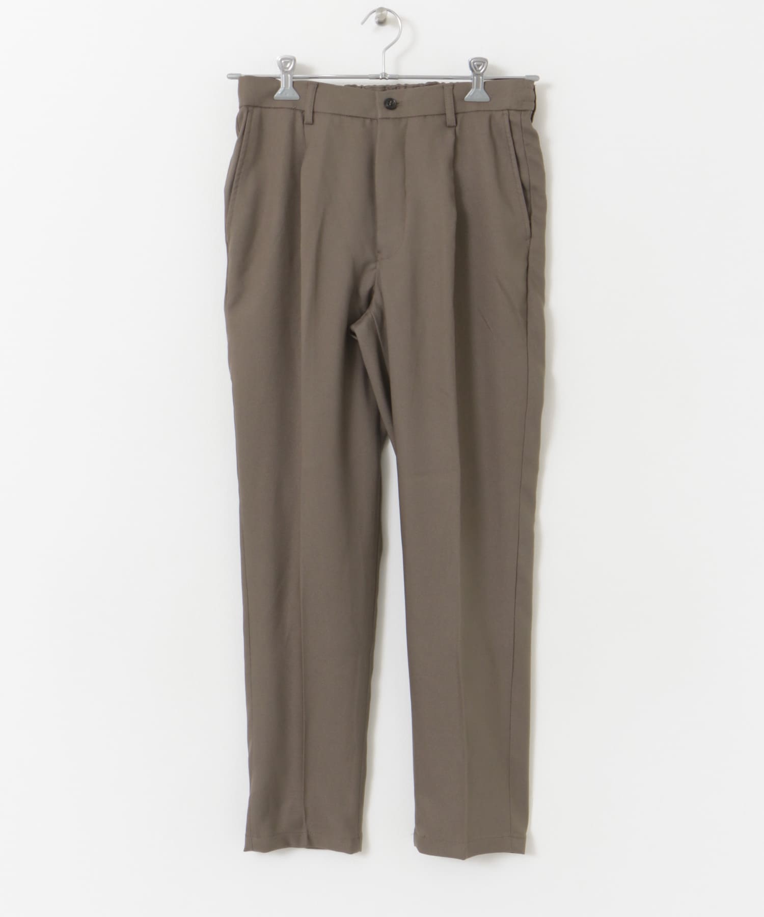『防シワ/イージーケア』LIFE STYLE TAILOR　ウールライクツイルストレッチパンツ MOCHA S