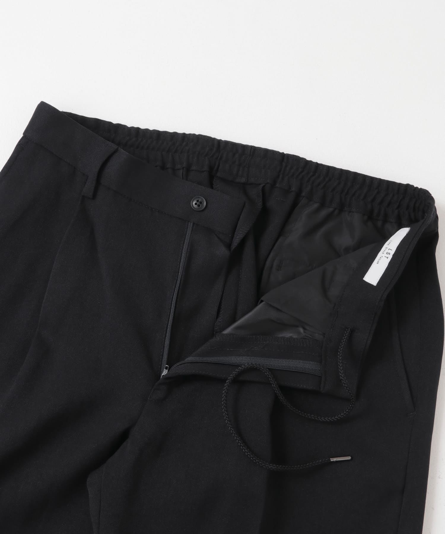 LIFE STYLE TAILOR　ウールライクソフトツイルストレッチパンツ NAVY S