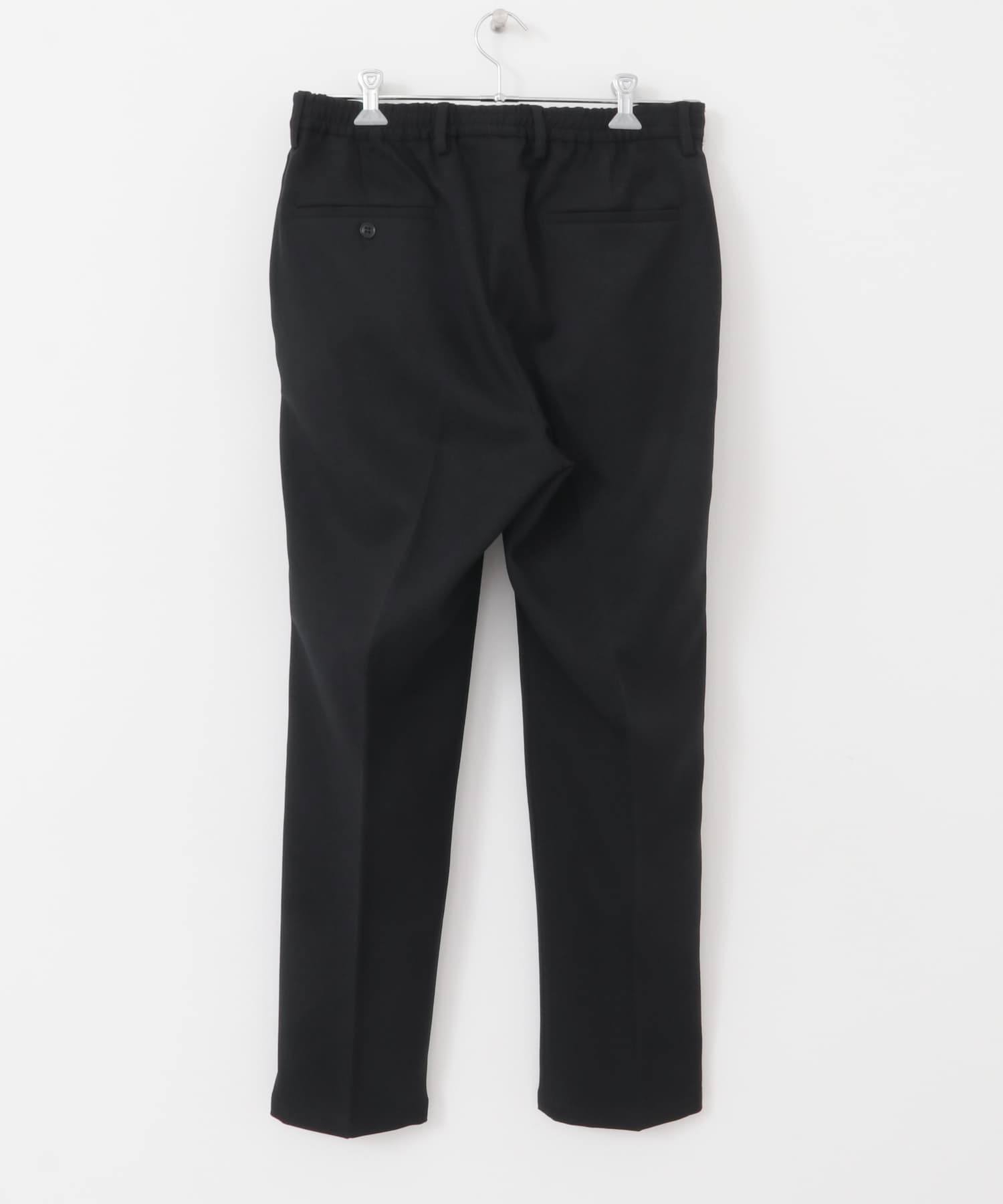 LIFE STYLE TAILOR　ウールライクソフトツイルストレッチパンツ NAVY S