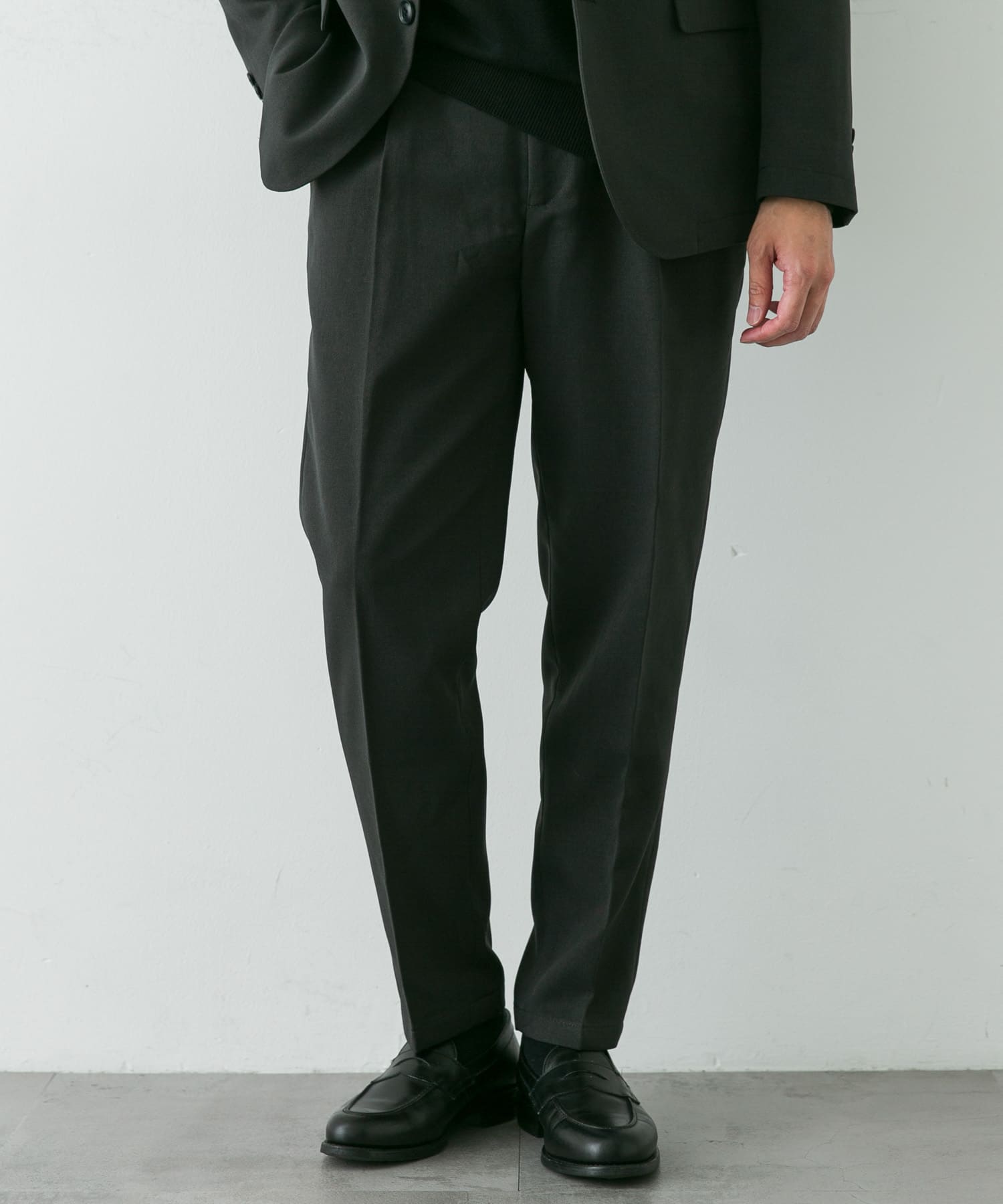 LIFE STYLE TAILOR　ウールライクソフトツイルストレッチパンツ