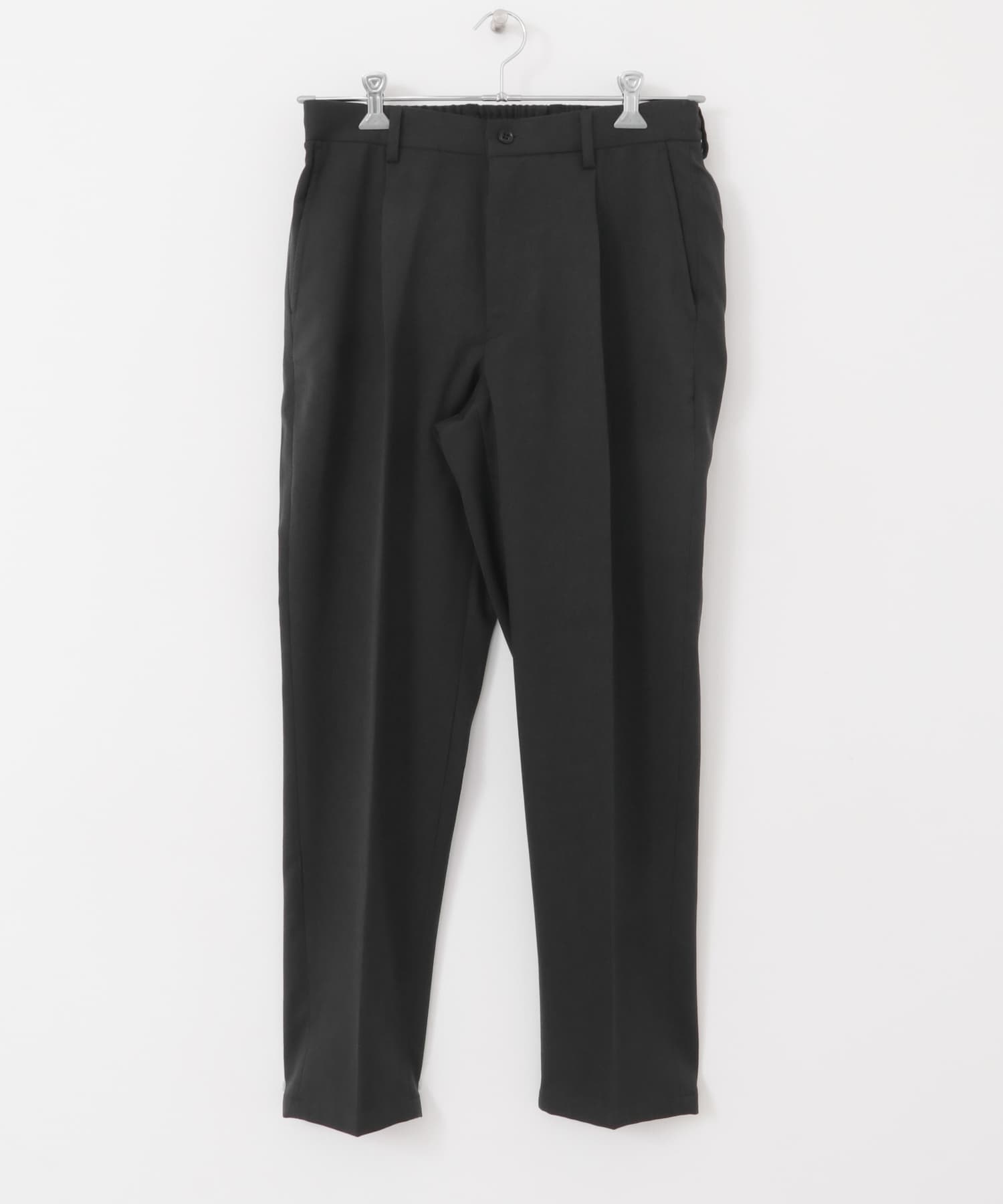 LIFE STYLE TAILOR　ウールライクソフトツイルストレッチパンツ GRAY S