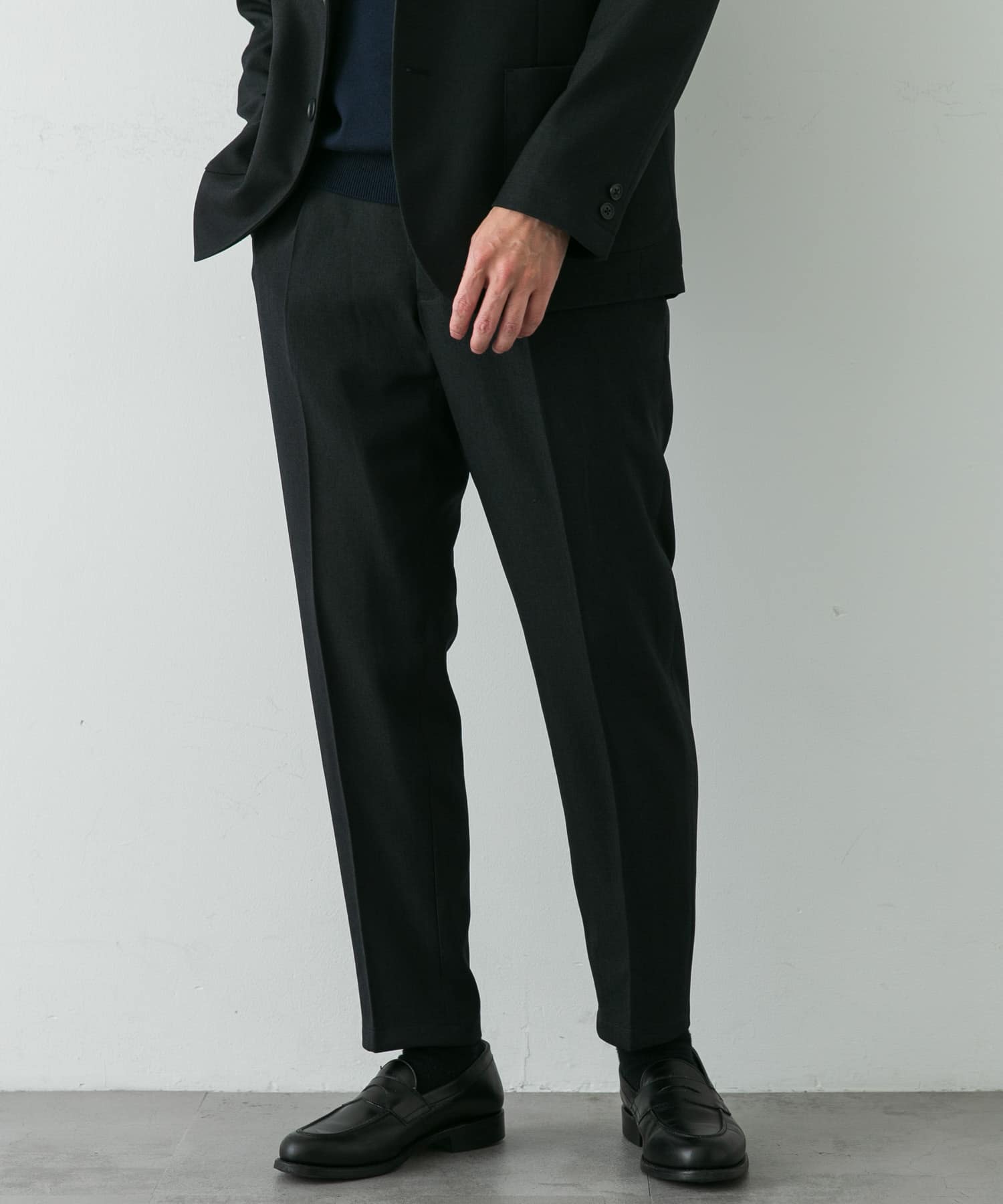 LIFE STYLE TAILOR　ブラッシュドウールライクストレッチパンツ