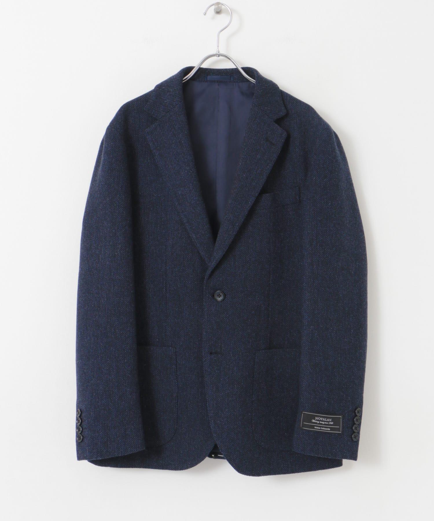 LIFE STYLE TAILOR　NOVALANツィードジャケット NAVY 44