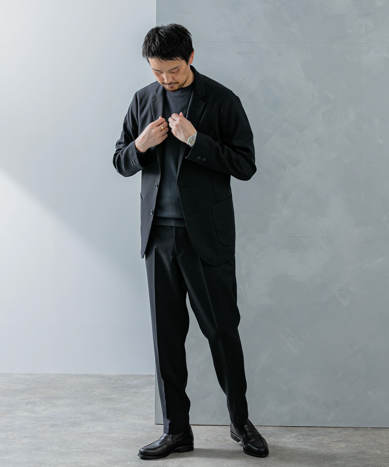 LIFE STYLE TAILOR ウールライクツイルコンフォータブル