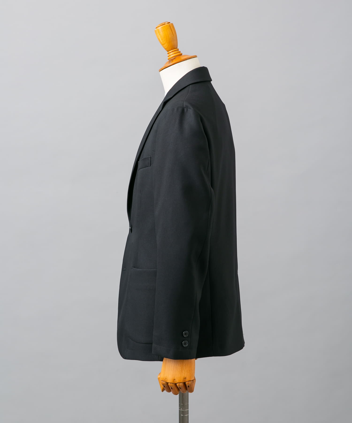LIFE STYLE TAILOR　ウールライクツイルコンフォータブルジャケット NAVY M