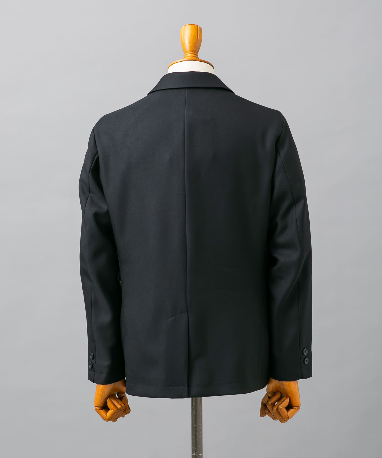 LIFE STYLE TAILOR　ウールライクツイルコンフォータブルジャケット NAVY M