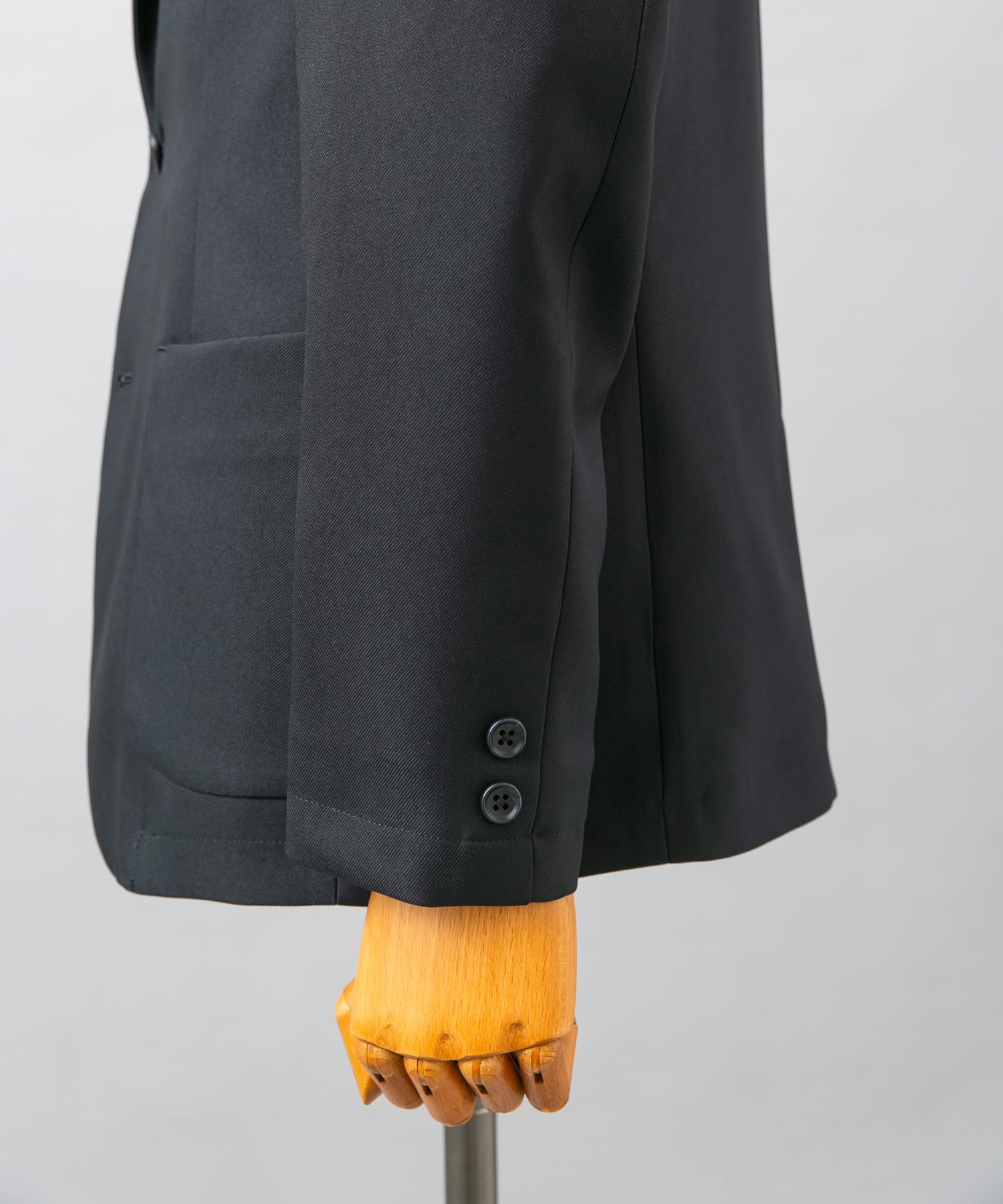 LIFE STYLE TAILOR　ウールライクツイルコンフォータブルジャケット NAVY M