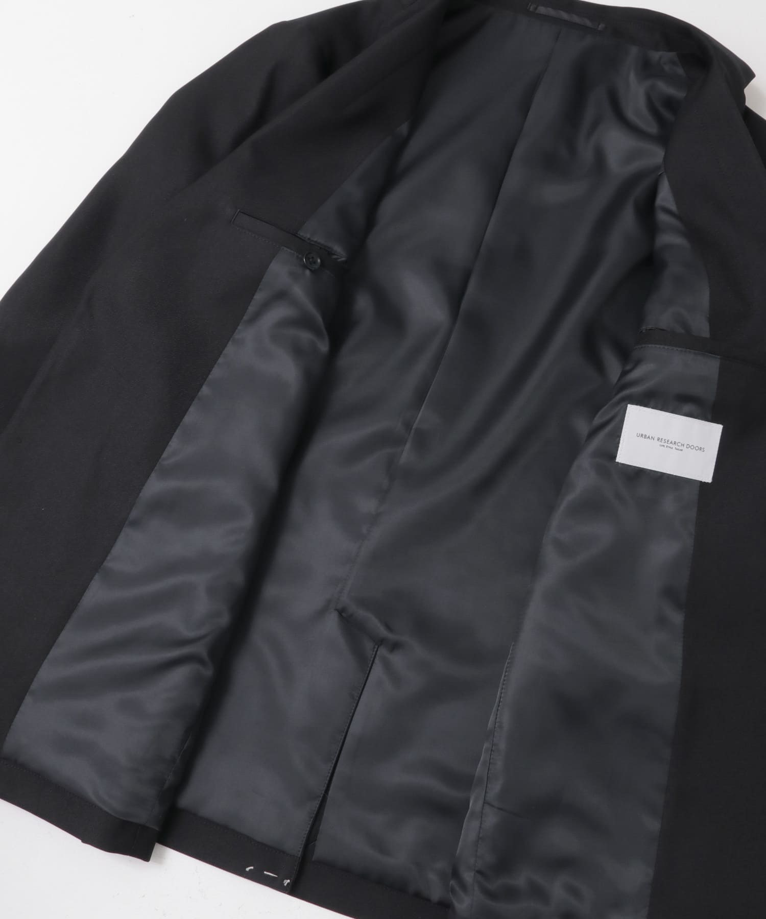 LIFE STYLE TAILOR　ウールライクツイルコンフォータブルジャケット NAVY S