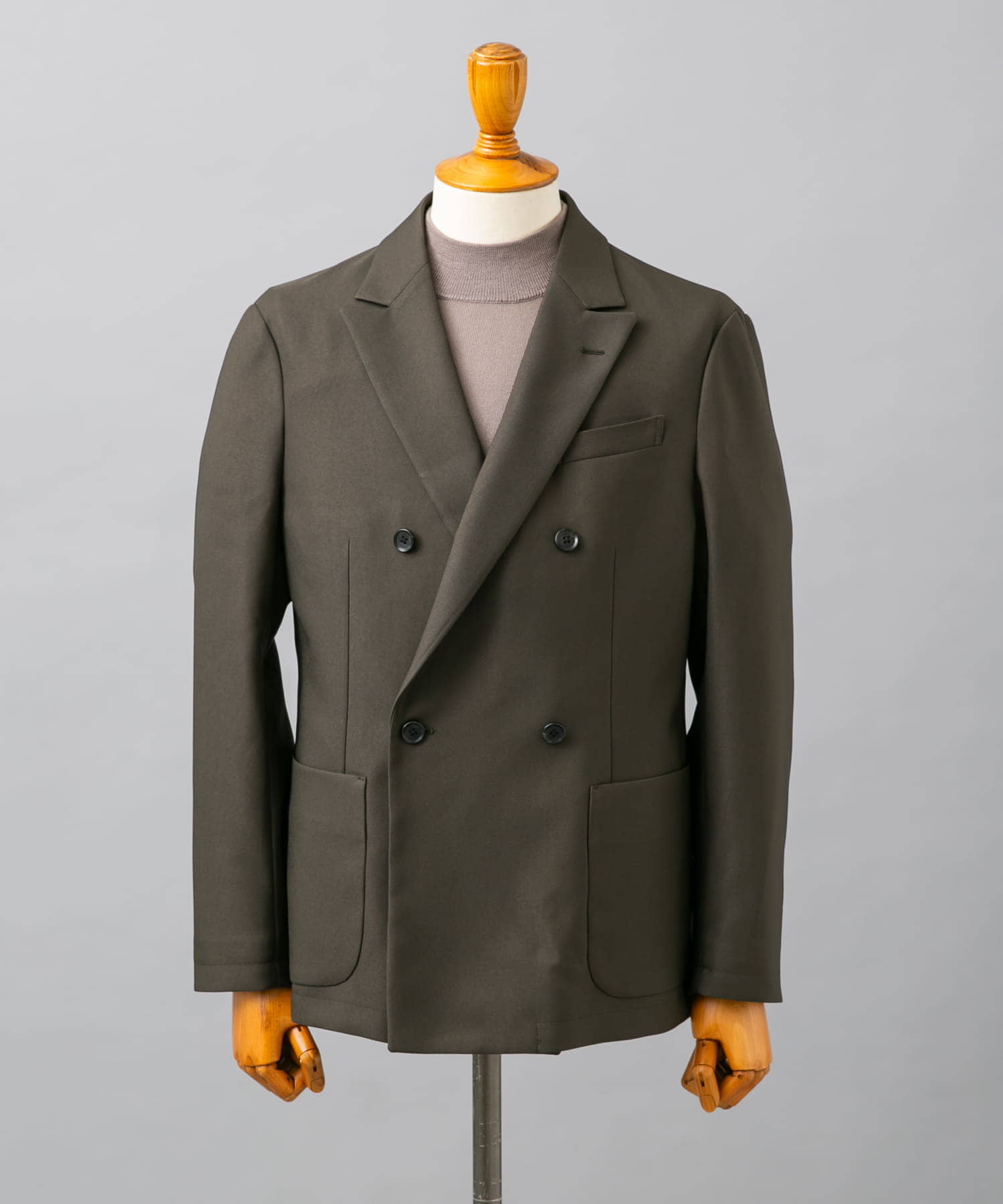 LIFE STYLE TAILOR　ウールライクツイルコンフォータブルW ジャケット KHAKI S