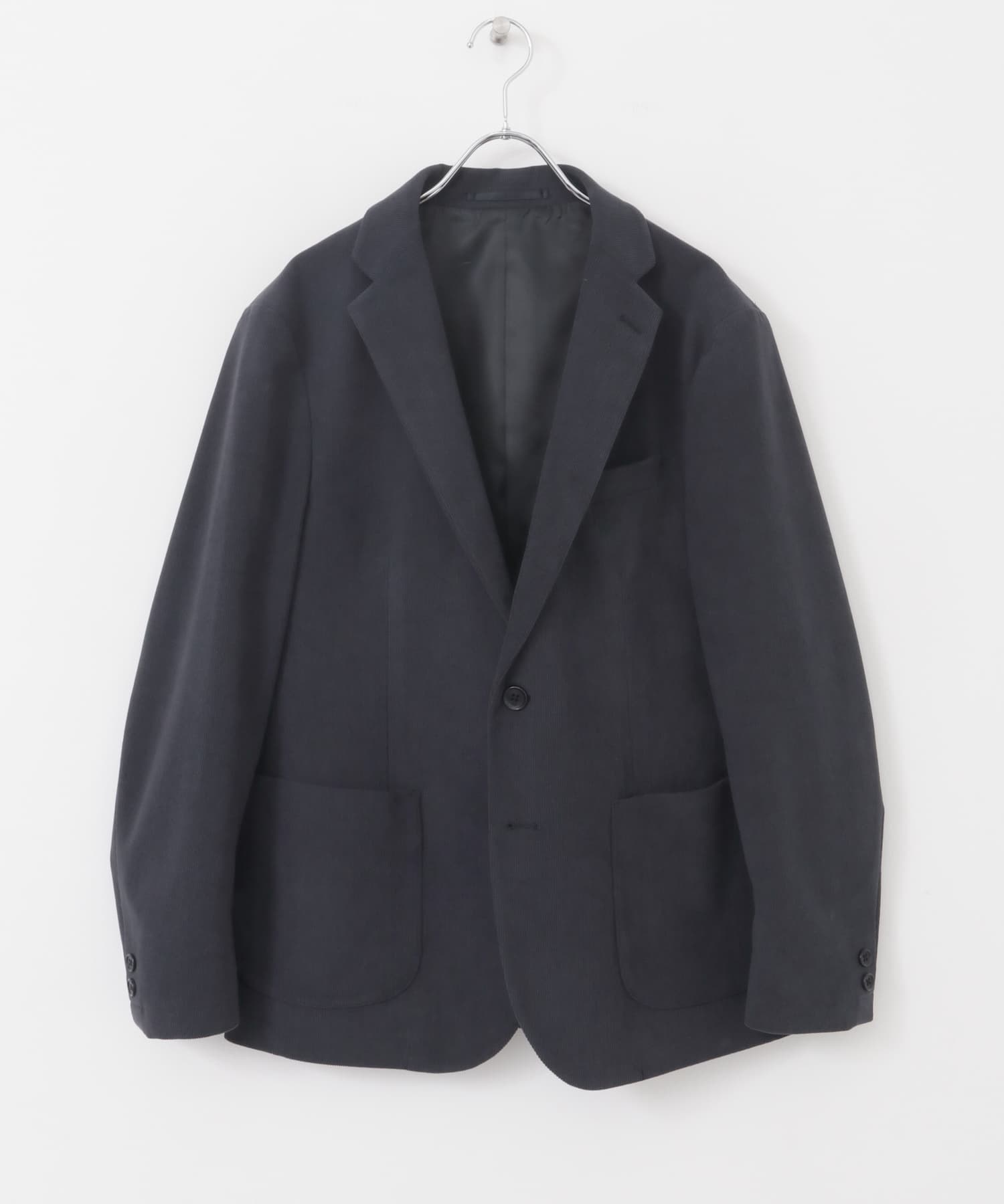 LIFE STYLE TAILOR　コーデュロイコンフォータブルジャケット NAVY GRAY S