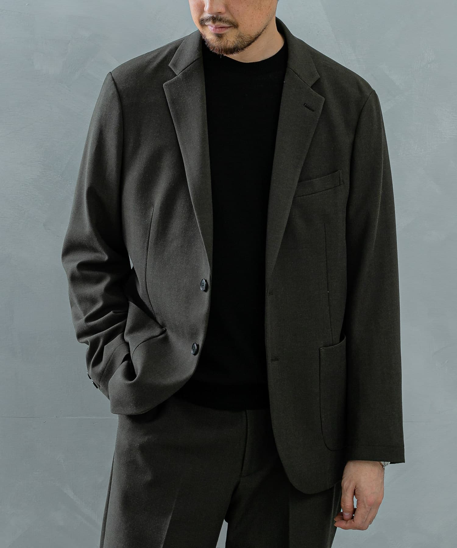 LIFE STYLE TAILOR　ウールライクストレッチコンフォータブルジャケット