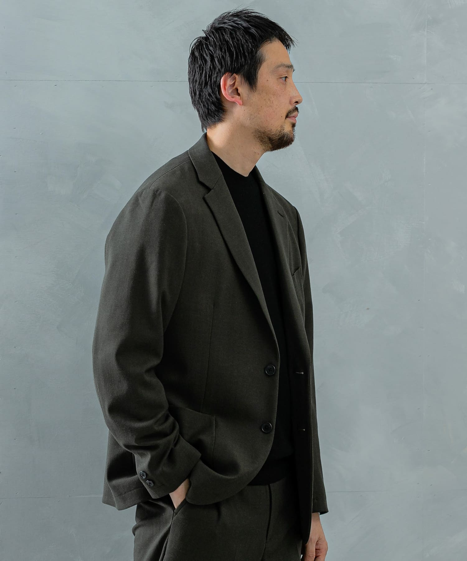 LIFE STYLE TAILOR ウールライクストレッチコンフォータブル