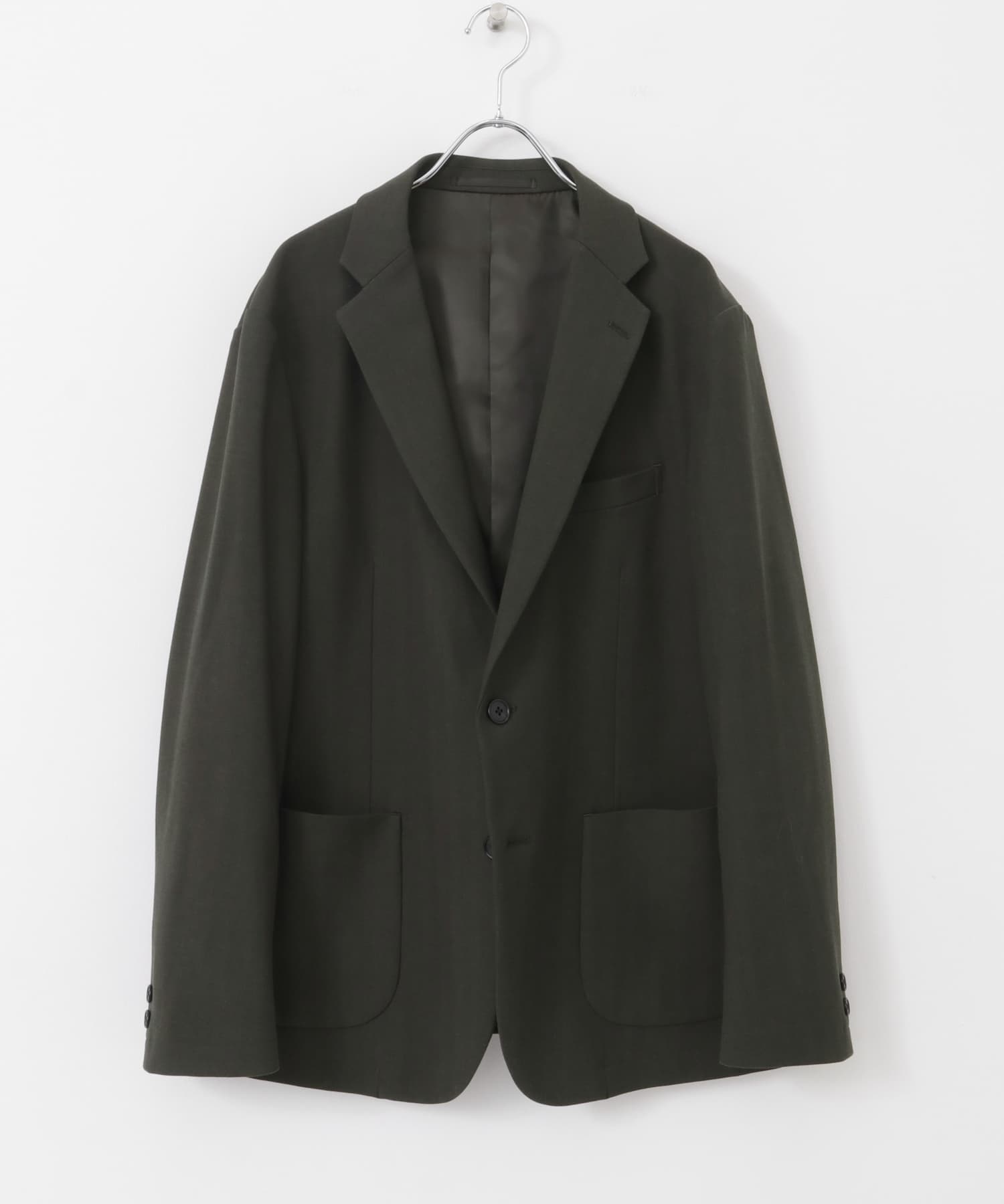 LIFE STYLE TAILOR　ウールライクストレッチコンフォータブルジャケット KHAKI S
