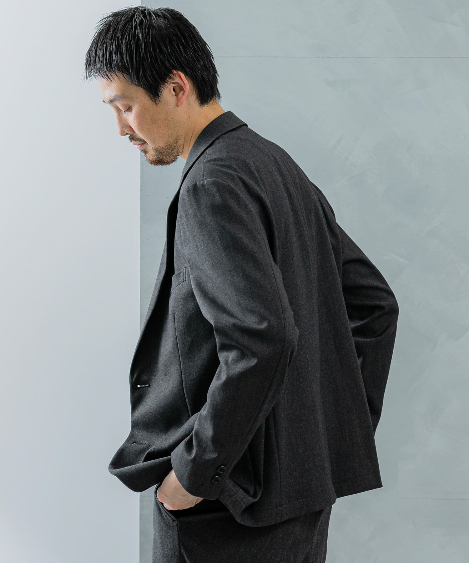 LIFE STYLE TAILOR　ウールライクストレッチコンフォータブルジャケット