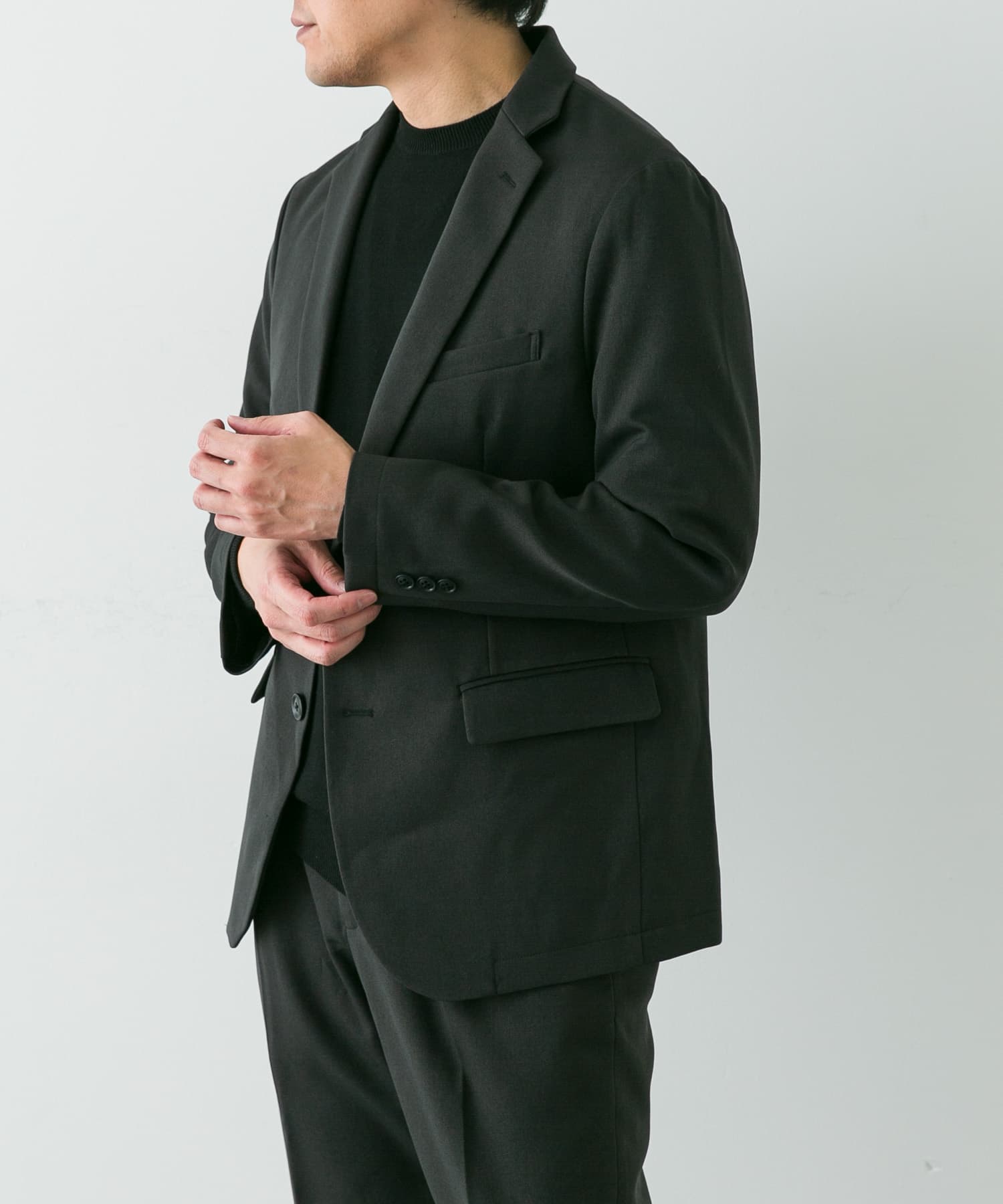 LIFE STYLE TAILOR　ウールライクソフトツイルストレッチジャケット