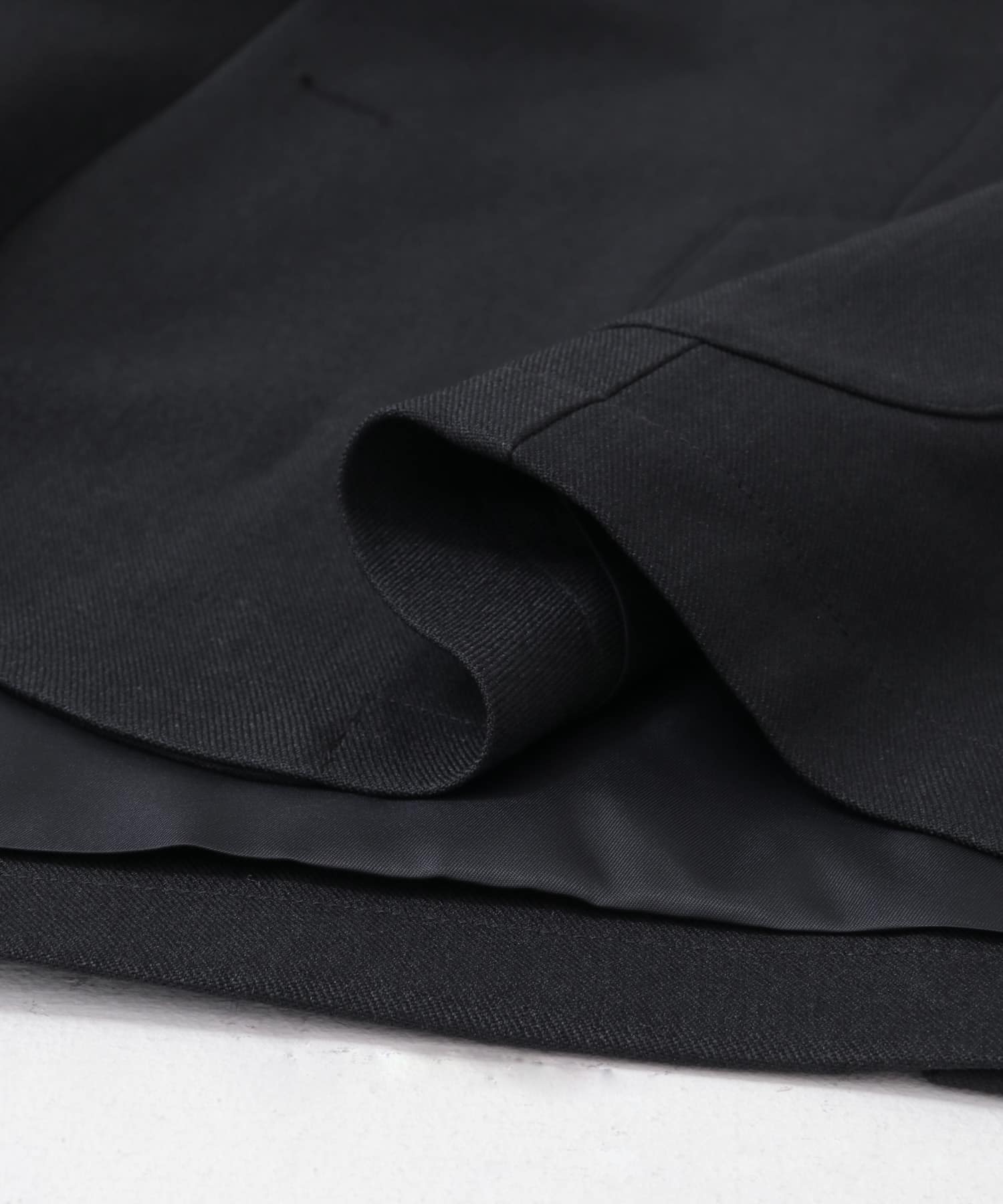 LIFE STYLE TAILOR　ブラッシュドウールライクストレッチジャケット NAVY S