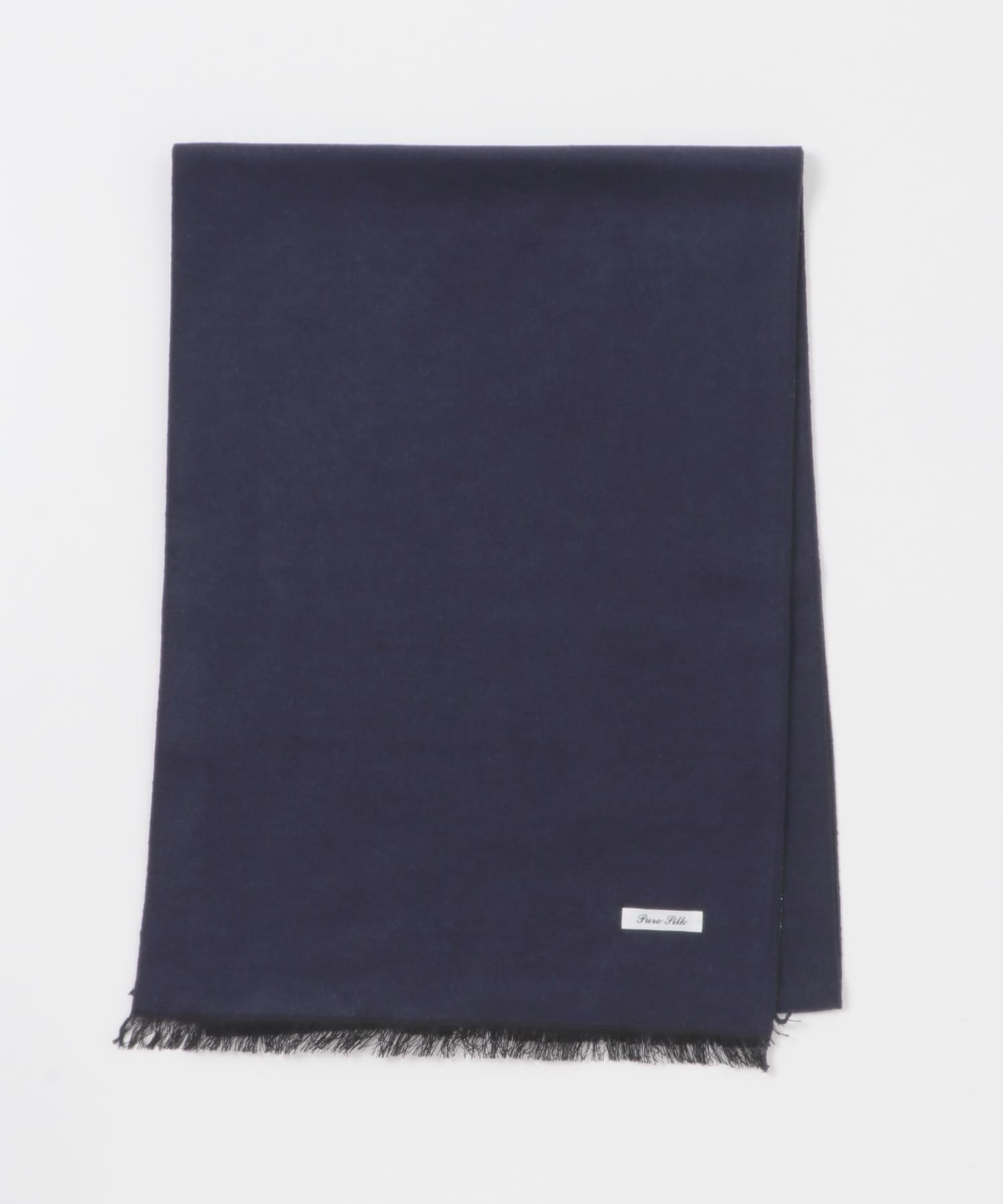 LIFE STYLE TAILOR　シルクリバーシブルマフラー NVY-CCL -